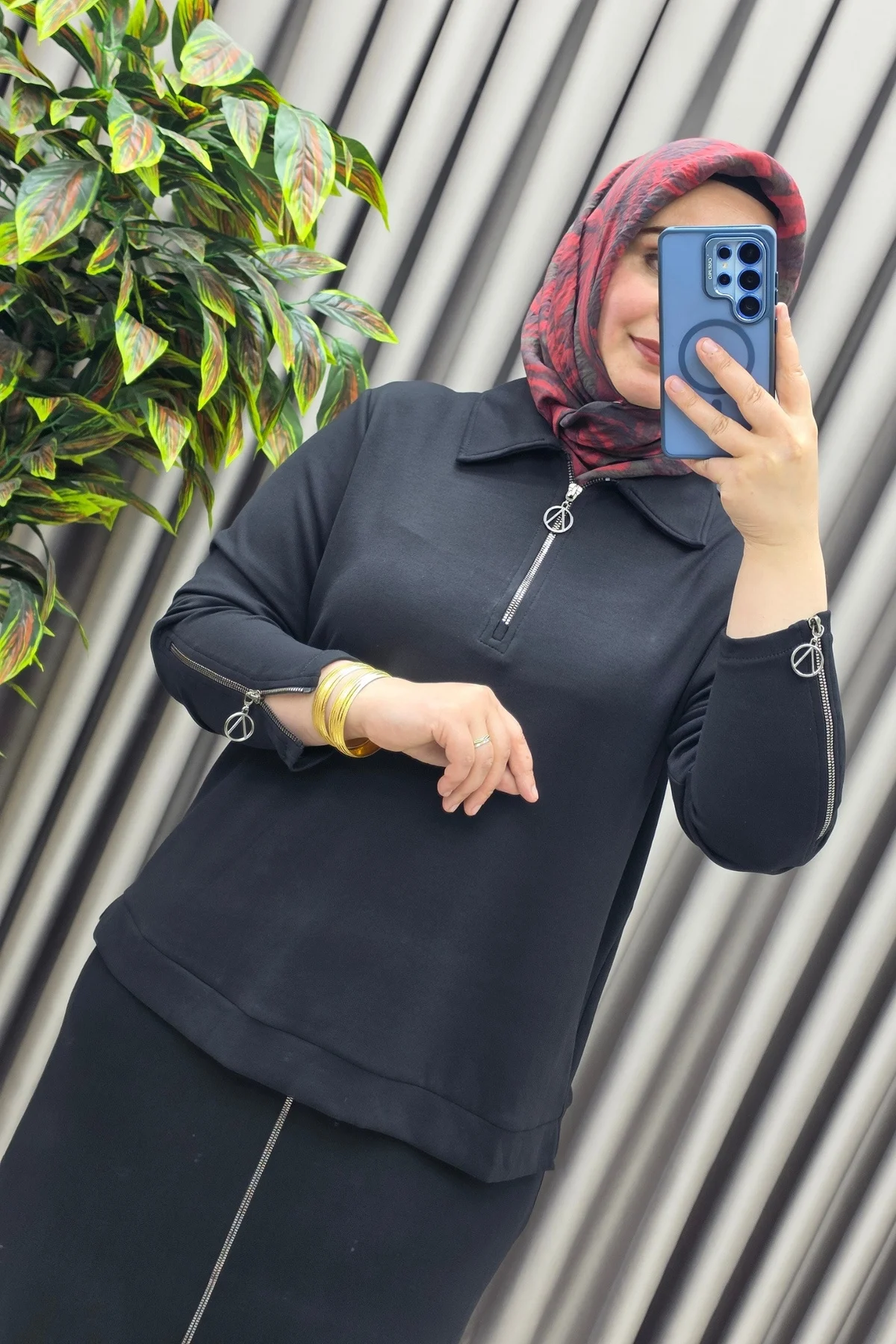 Kadın Giyim Büyük Beden Modal Kolları Fermuar Detaylı İkili Etekli Takım Fiyatı, Yorumları ve Özellikleri
