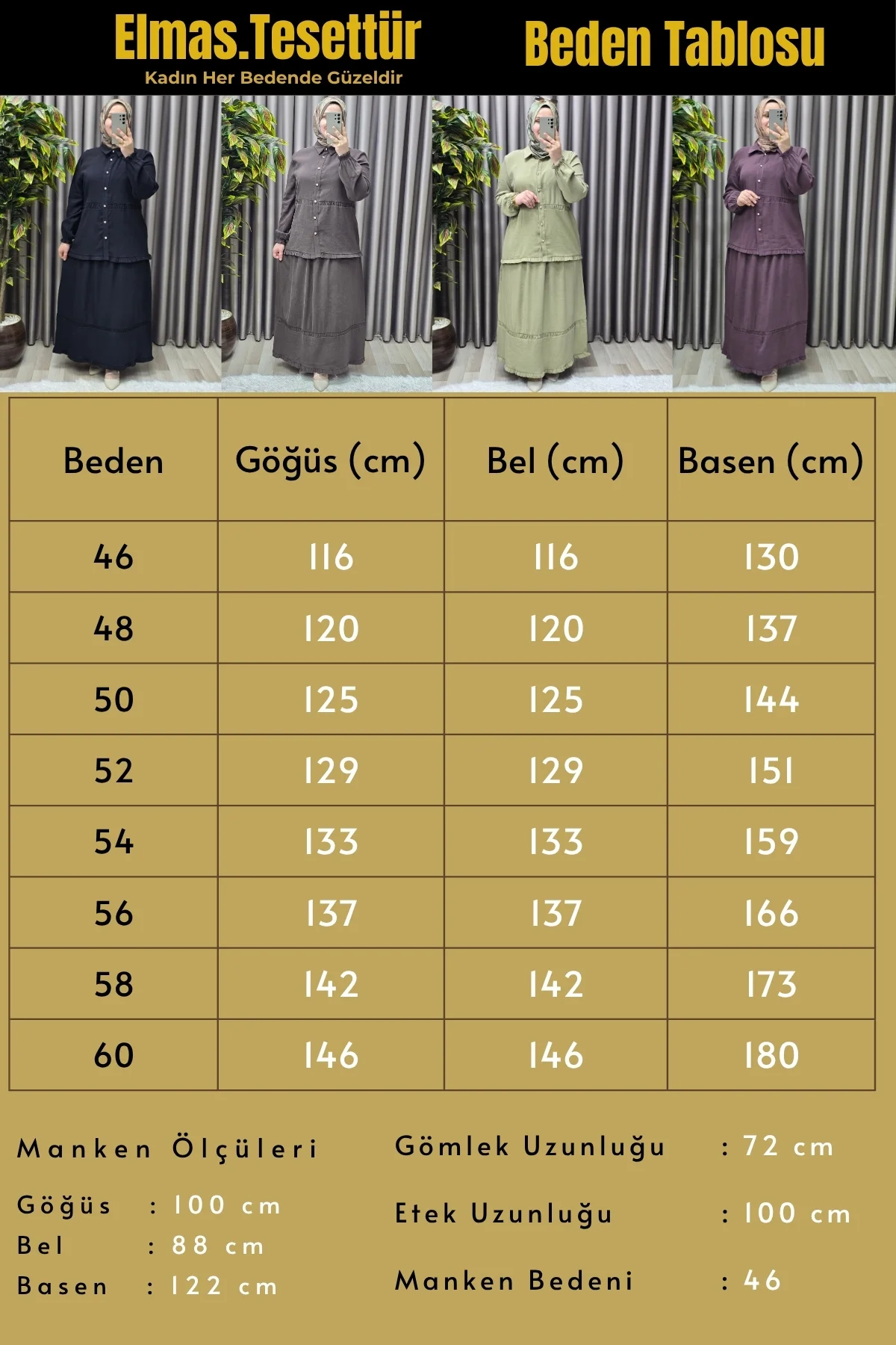 Kadın Giyim Büyük Beden Keten Cubra Spor Etekli Takım