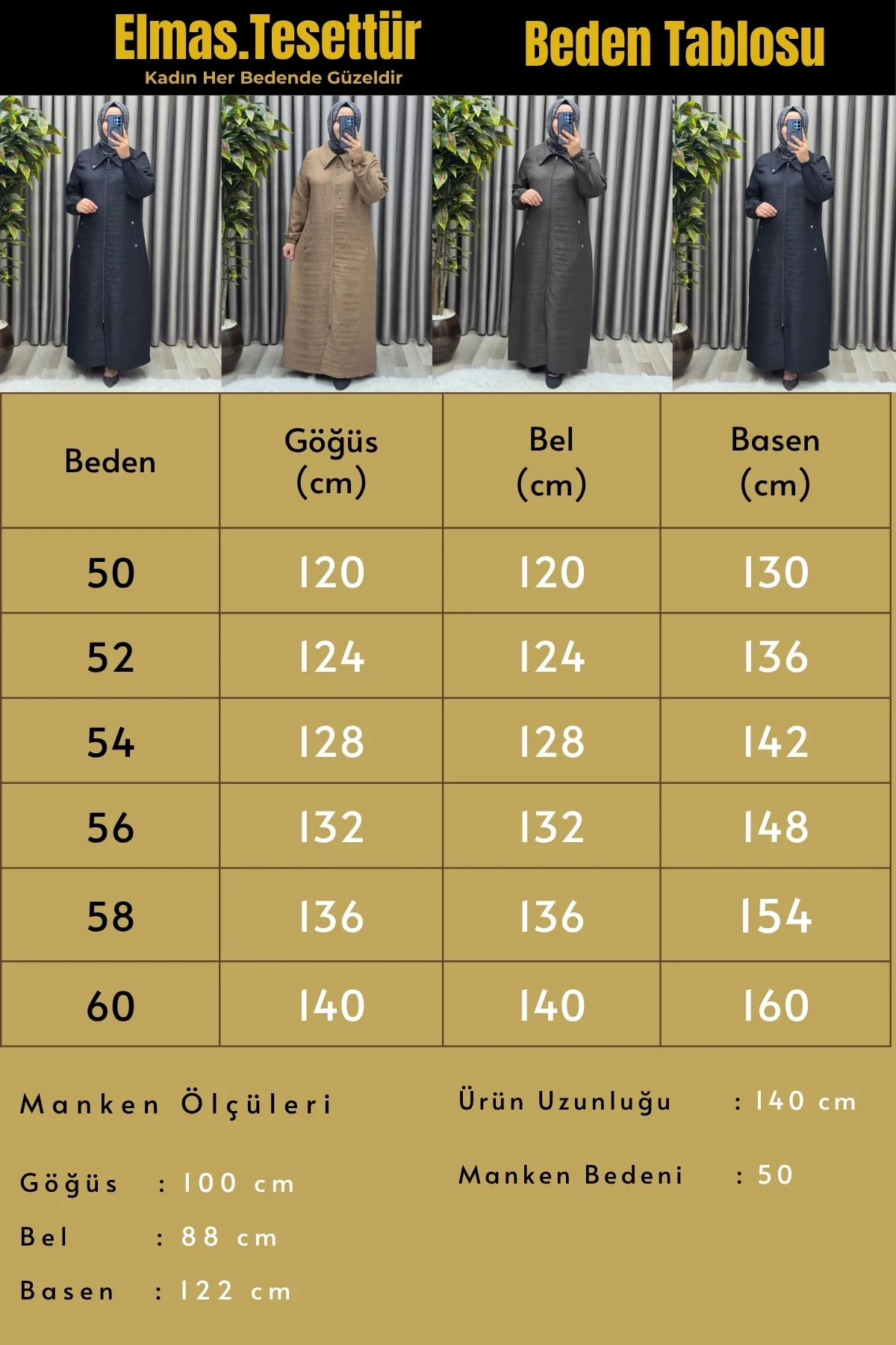 Kadın Giyim Büyük Beden Jakar Baskılı Kapitone Tam Boy Pardesü - Görsel 3