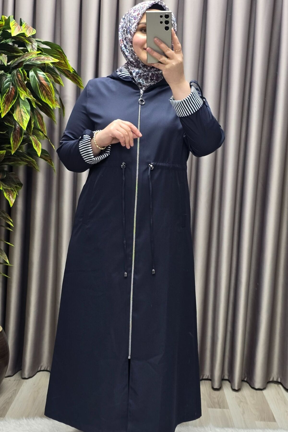 Kadın Giyim Büyük Beden Su Geçirmez Tam Boy Mevsimlik Spor Tesett