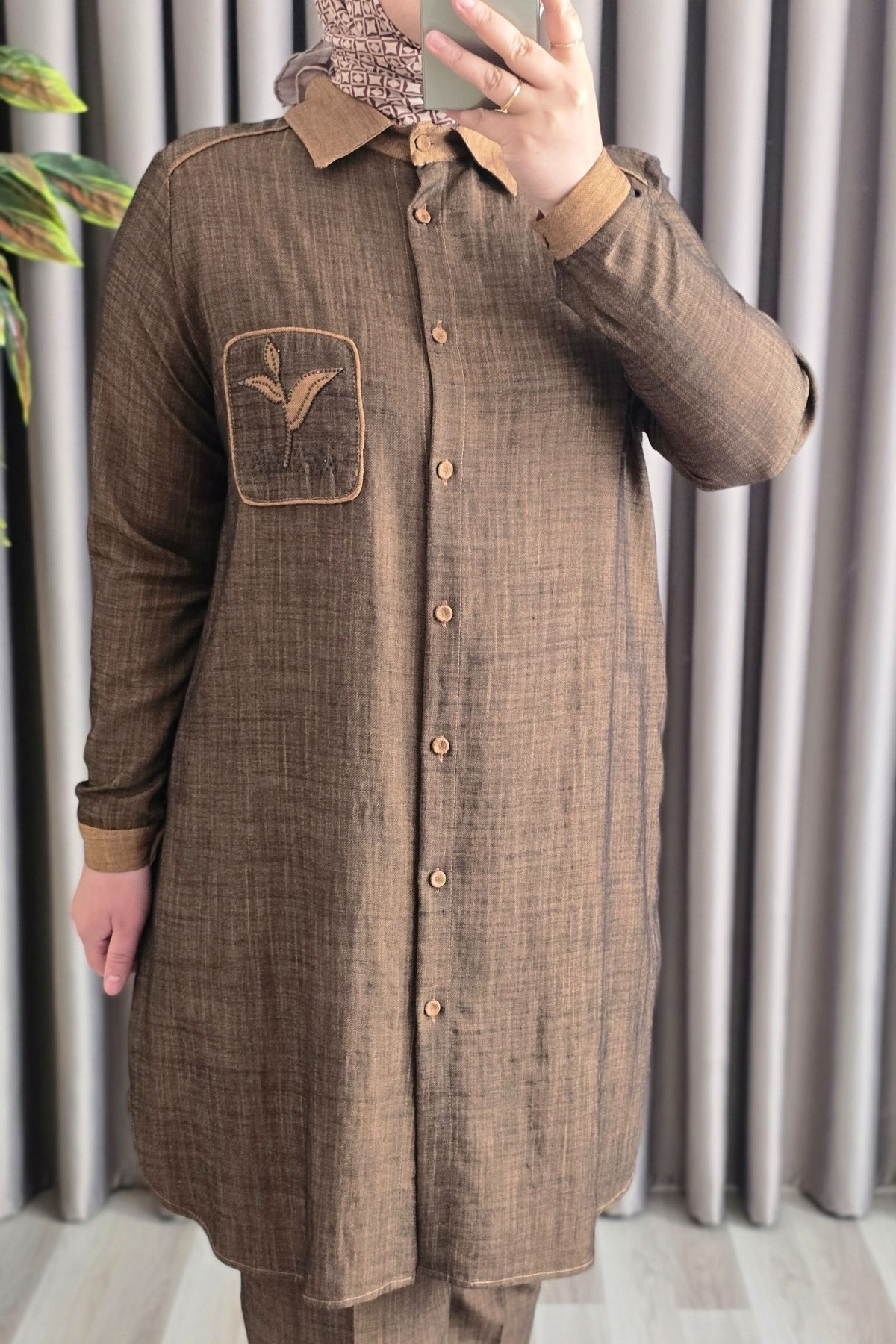 Elmas Tesettür Kadın Giyim Büyük Beden Taş İşlemeli Takım