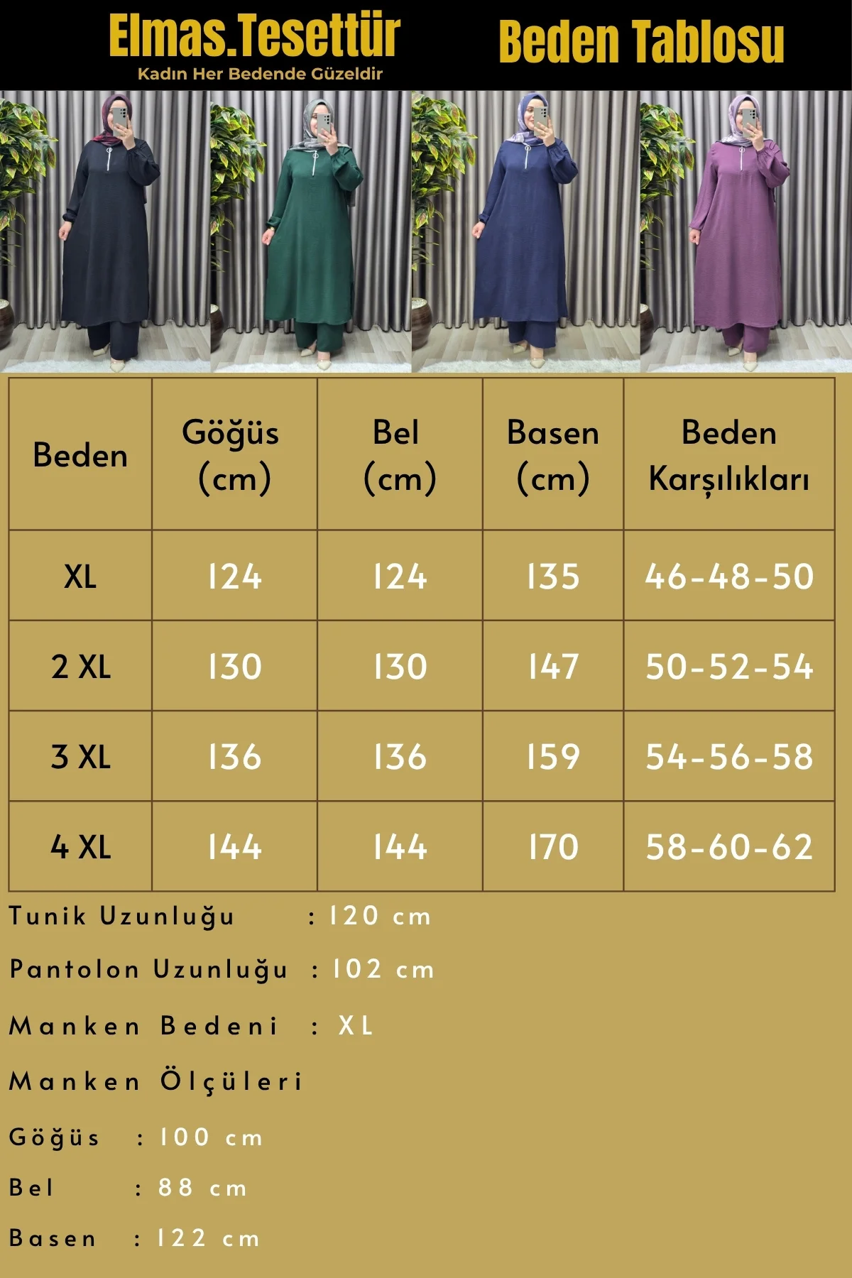 Kadın Giyim Büyük Beden Aerobin Önü Fermuar Detaylı Yandan Yırtmaçlı Pantolonlu İkili Takım