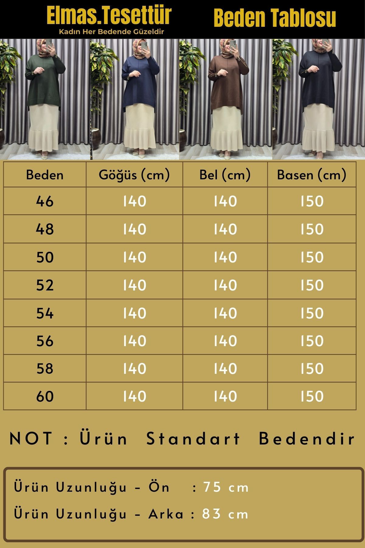 Kadın Giyim Büyük Beden Kolu Fermuar Detaylı Fitilli Standart Bed