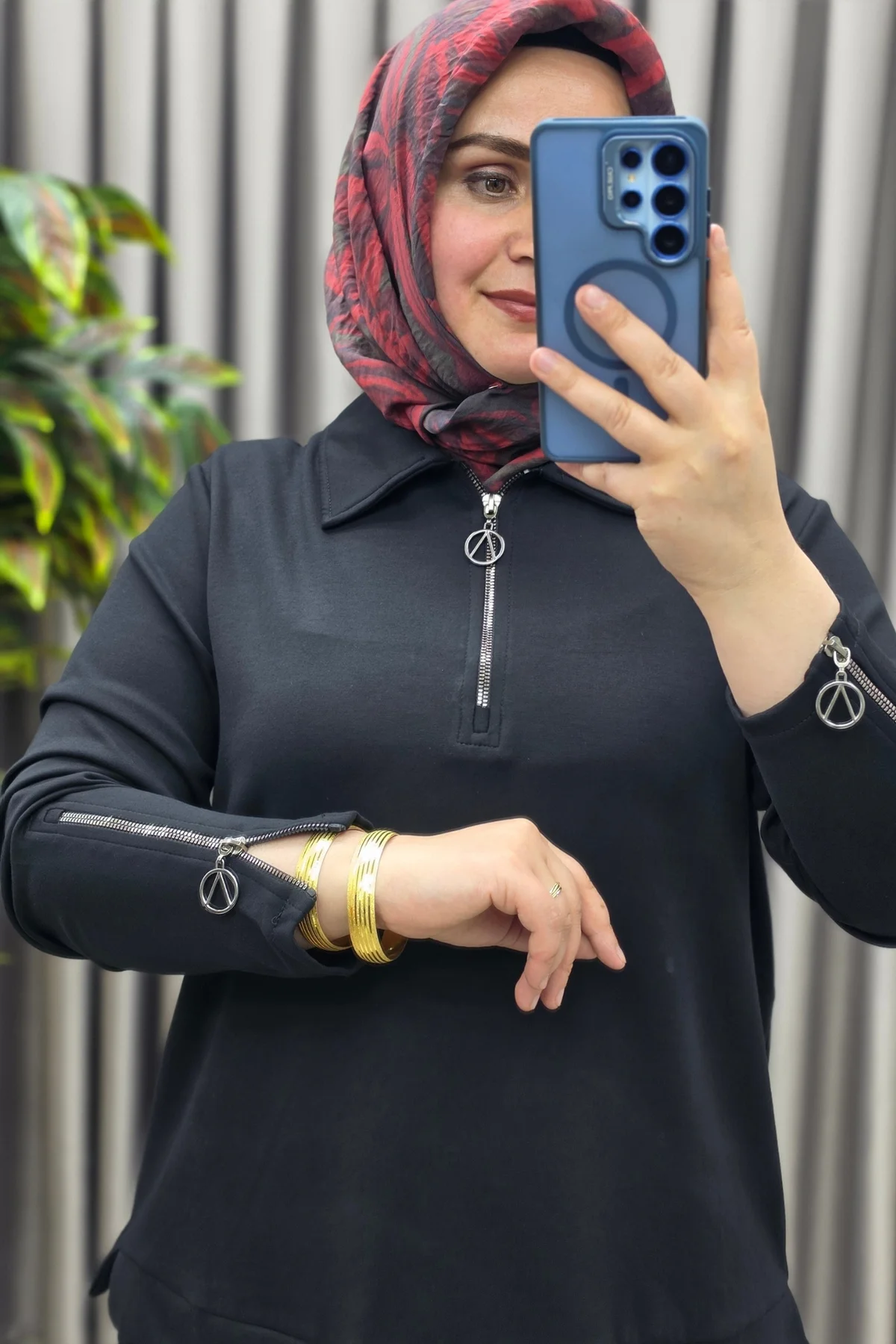 Kadın Giyim Büyük Beden Modal Kolları Fermuar Detaylı İkili Etekli Takım Fiyatı, Yorumları ve Özellikleri