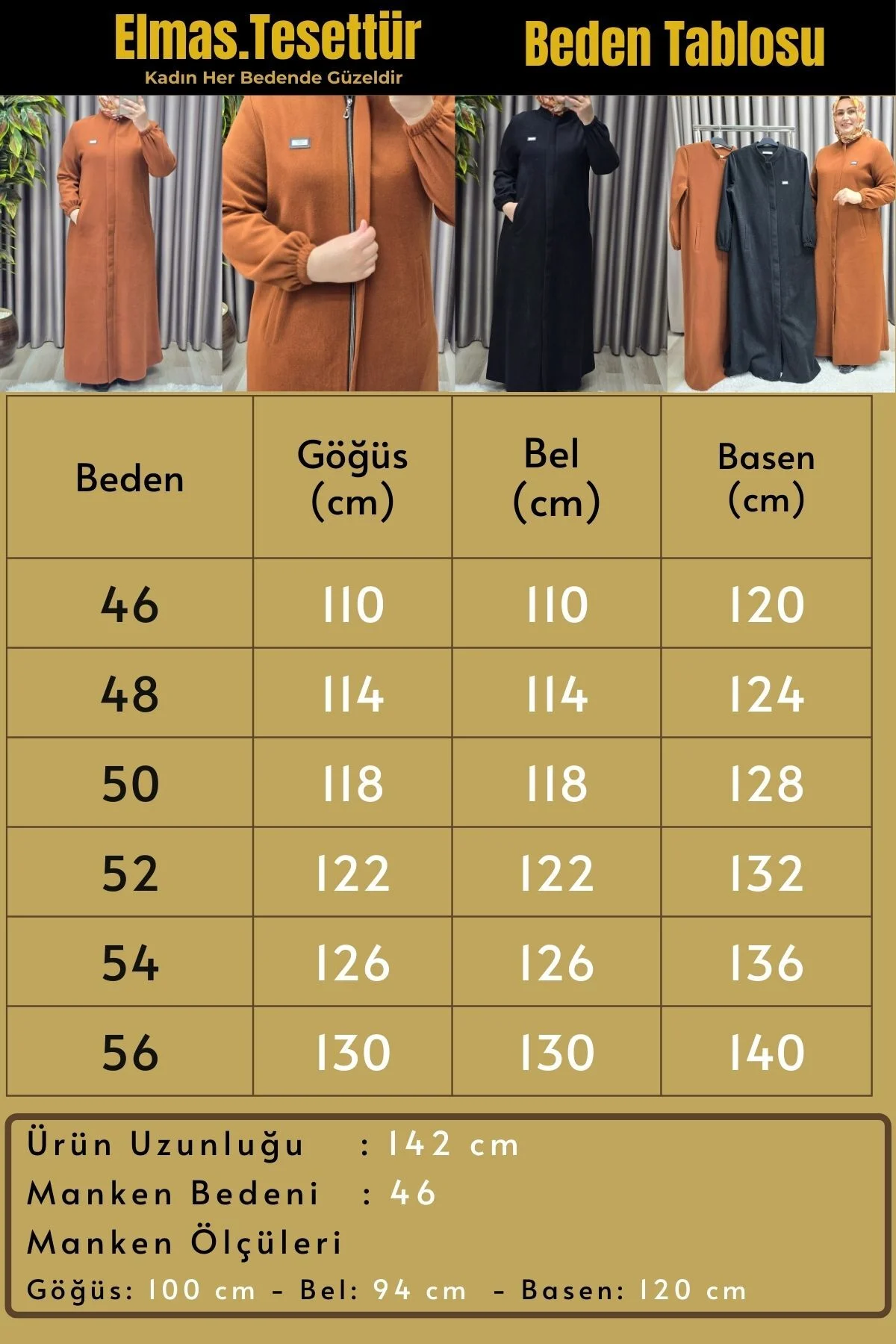 Kadın Giyim Büyük Beden Kapşonsuz Yumuşak Kaşe Tam Boy Kaban - Görsel 3