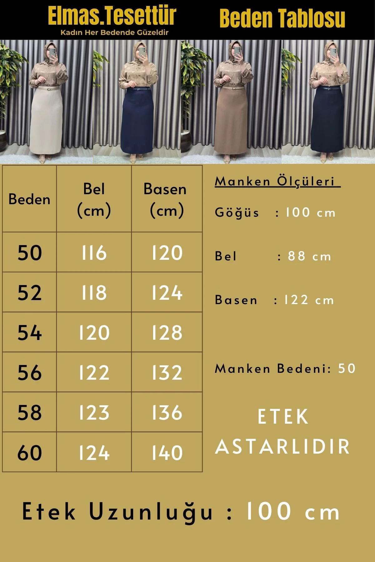 Kadın Giyim Büyük Beden Kemerli Gizli Yırtmaç Detaylı Astarlı Kre