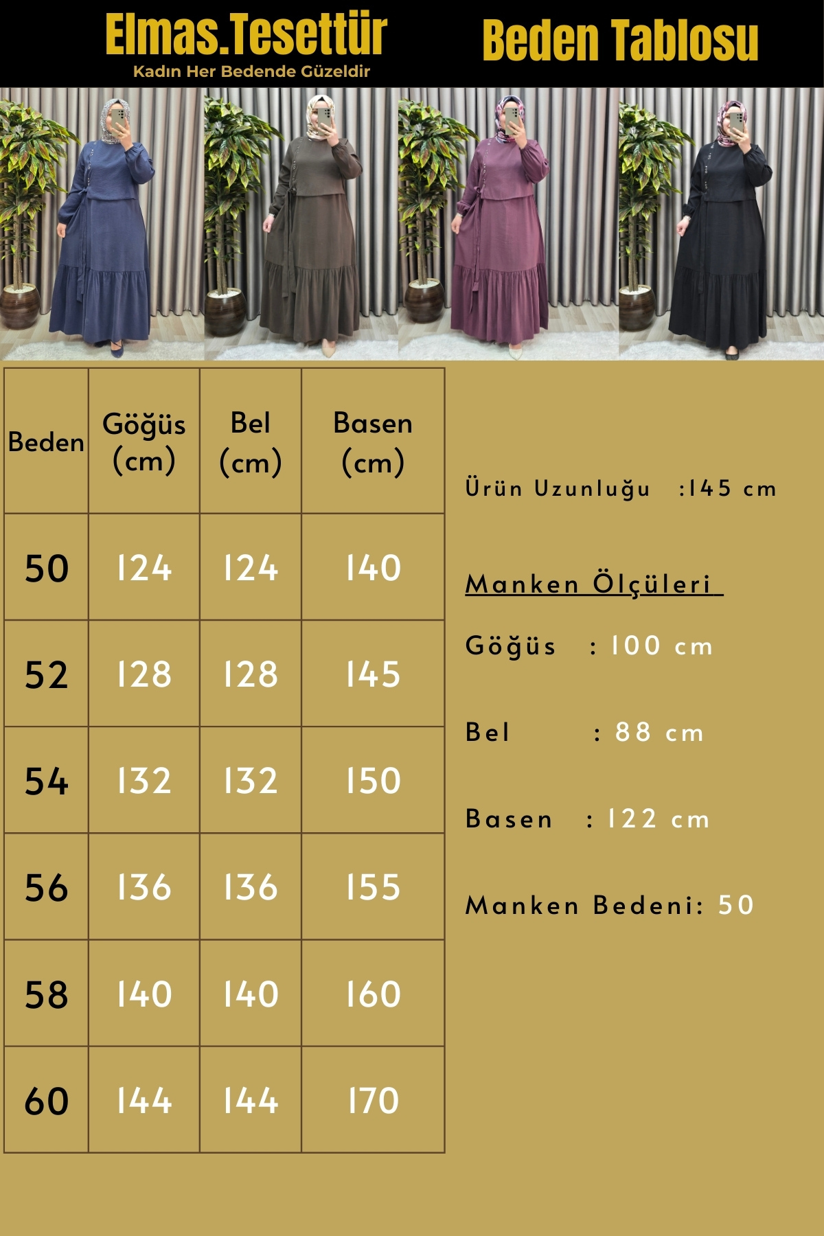 Kadın Giyim Büyük Beden Cubra Kumaş Kuş Gözü Model Boydan Elbise