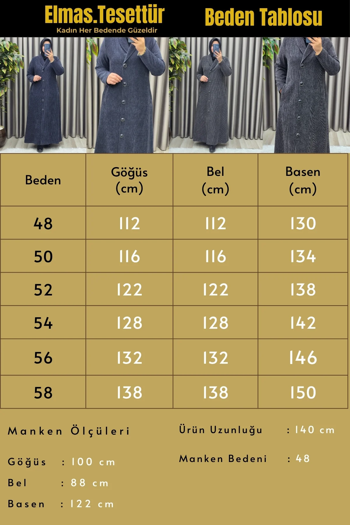 Kadın Giyim Büyük Beden Şönil Kumaş Pardesü - Görsel 3