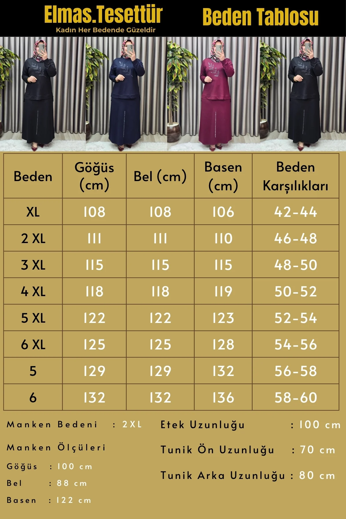 Kadın Giyim Büyük Beden Yaprak Taşlı Kristal Kumaş Etekli Takım