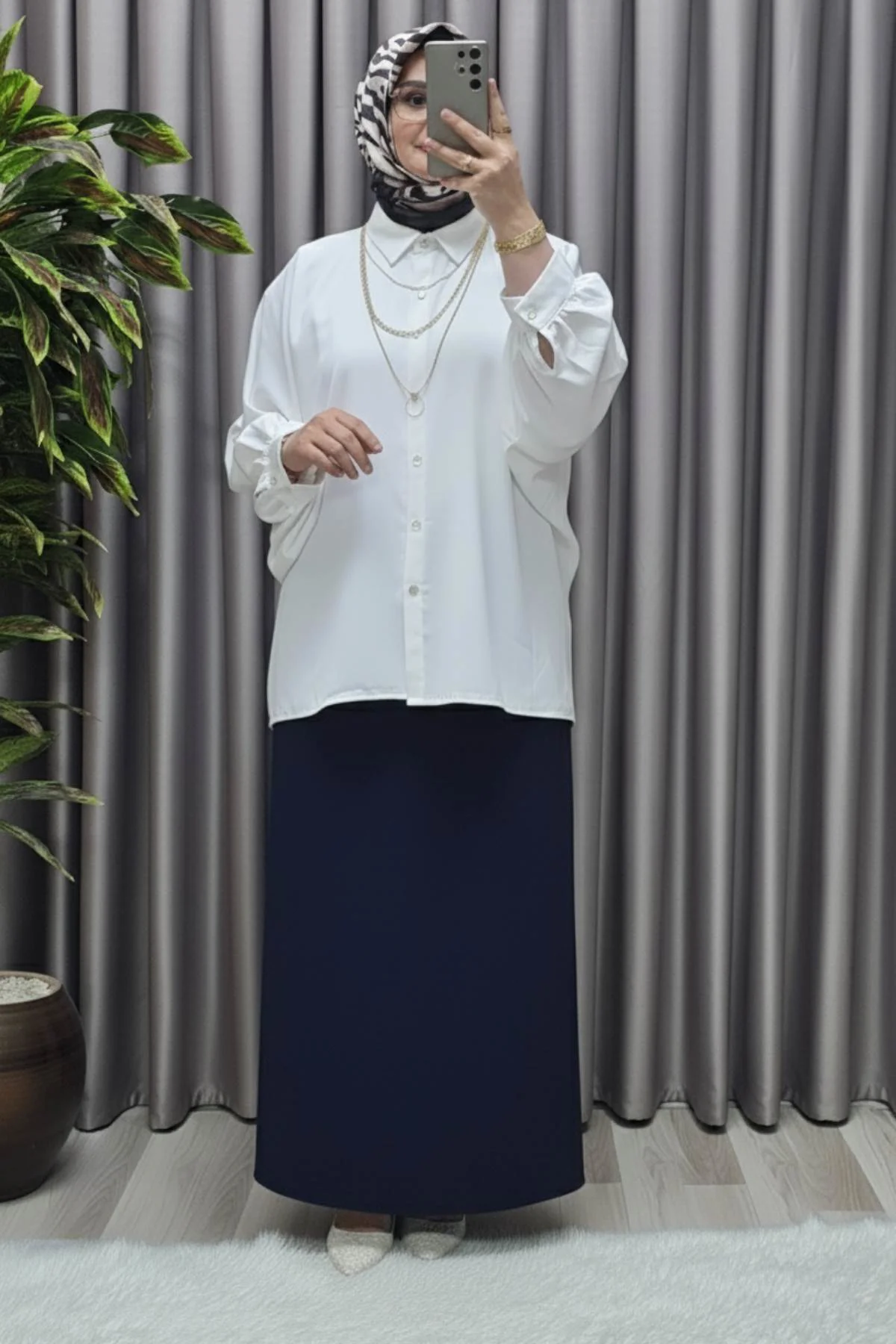 Kadın Giyim Büyük Beden Tesettür Afitap Kalem Etek