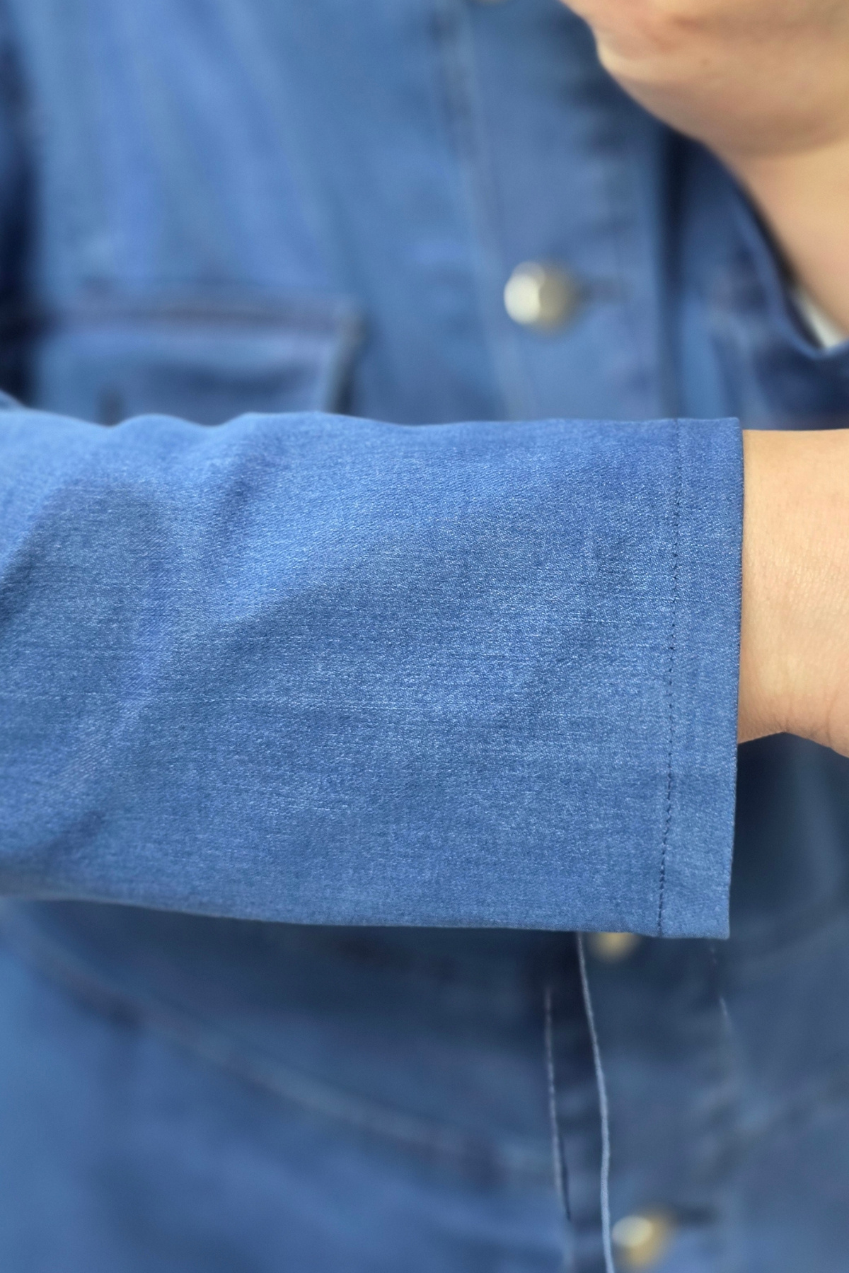 Kadın Giyim Büyük Beden Düğmeli Kapşonlu Tam Boy Kot Elbise