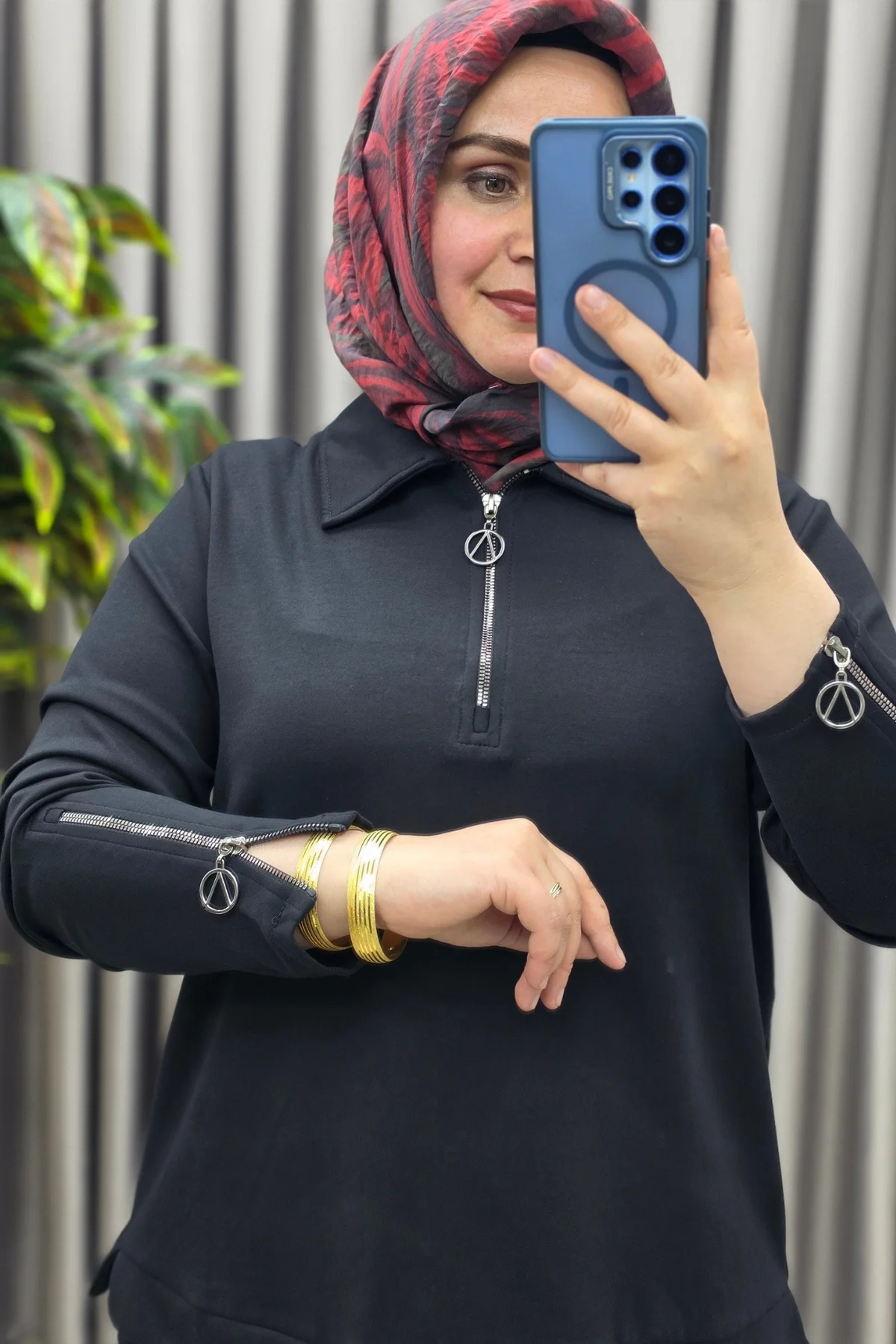 Kadın Giyim Büyük Beden Modal Kolları Fermuar Detaylı İkili Etekli Takım Fiyatı, Yorumları ve Özellikleri