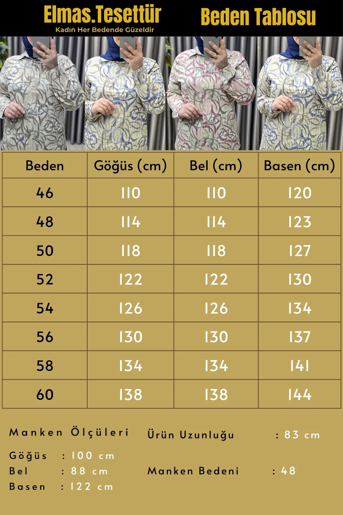 Kadın Giyim Büyük Beden Düğmeli Kolu Lastikli Gofre Gömlek