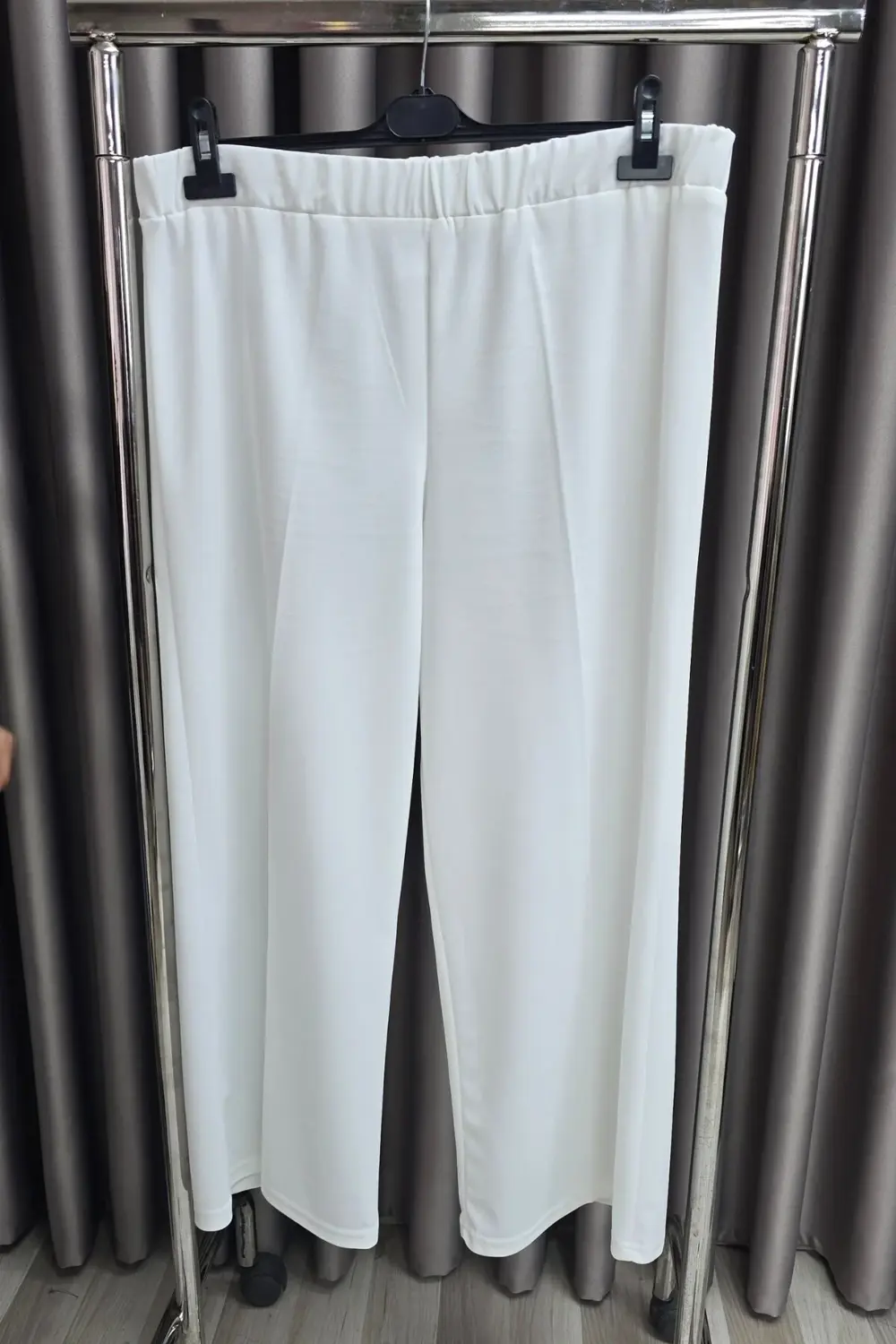 Kadın Giyim Büyük Beden Bol Paça Scuba Pantolon