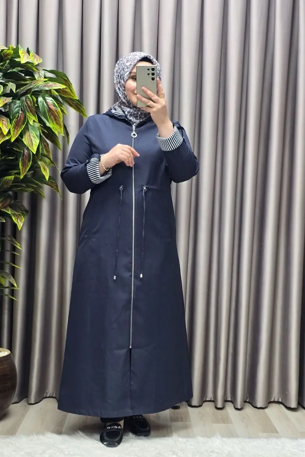 Kadın Giyim Büyük Beden Su Geçirmez Tam Boy Mevsimlik Spor Tesett