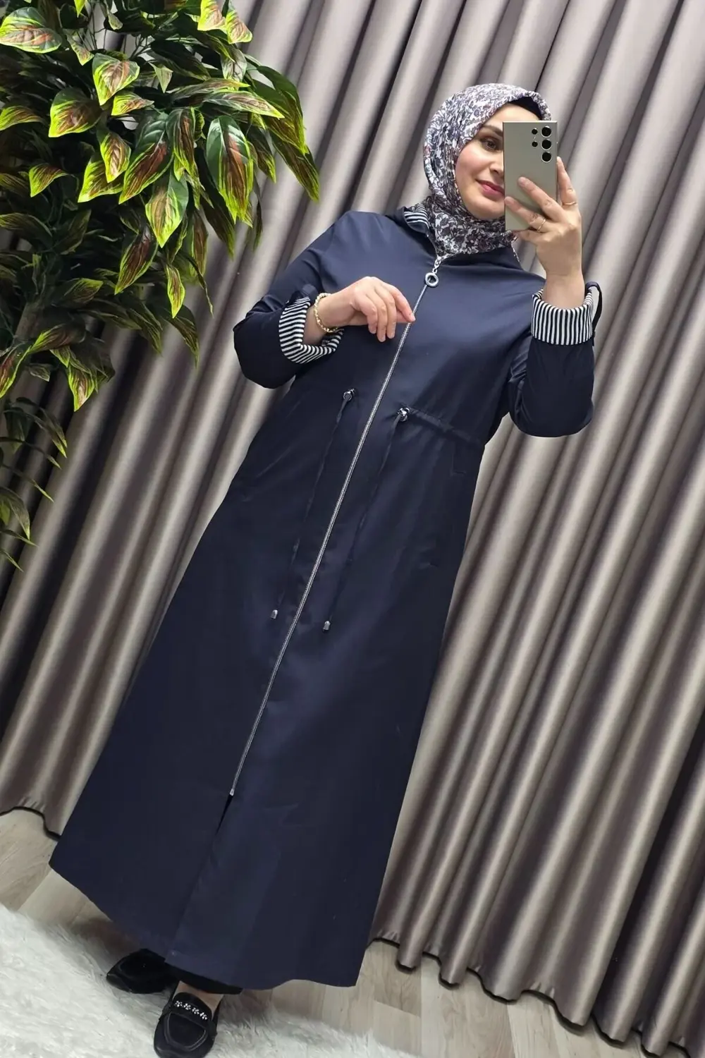 Kadın Giyim Büyük Beden Su Geçirmez Tam Boy Mevsimlik Spor Tesett