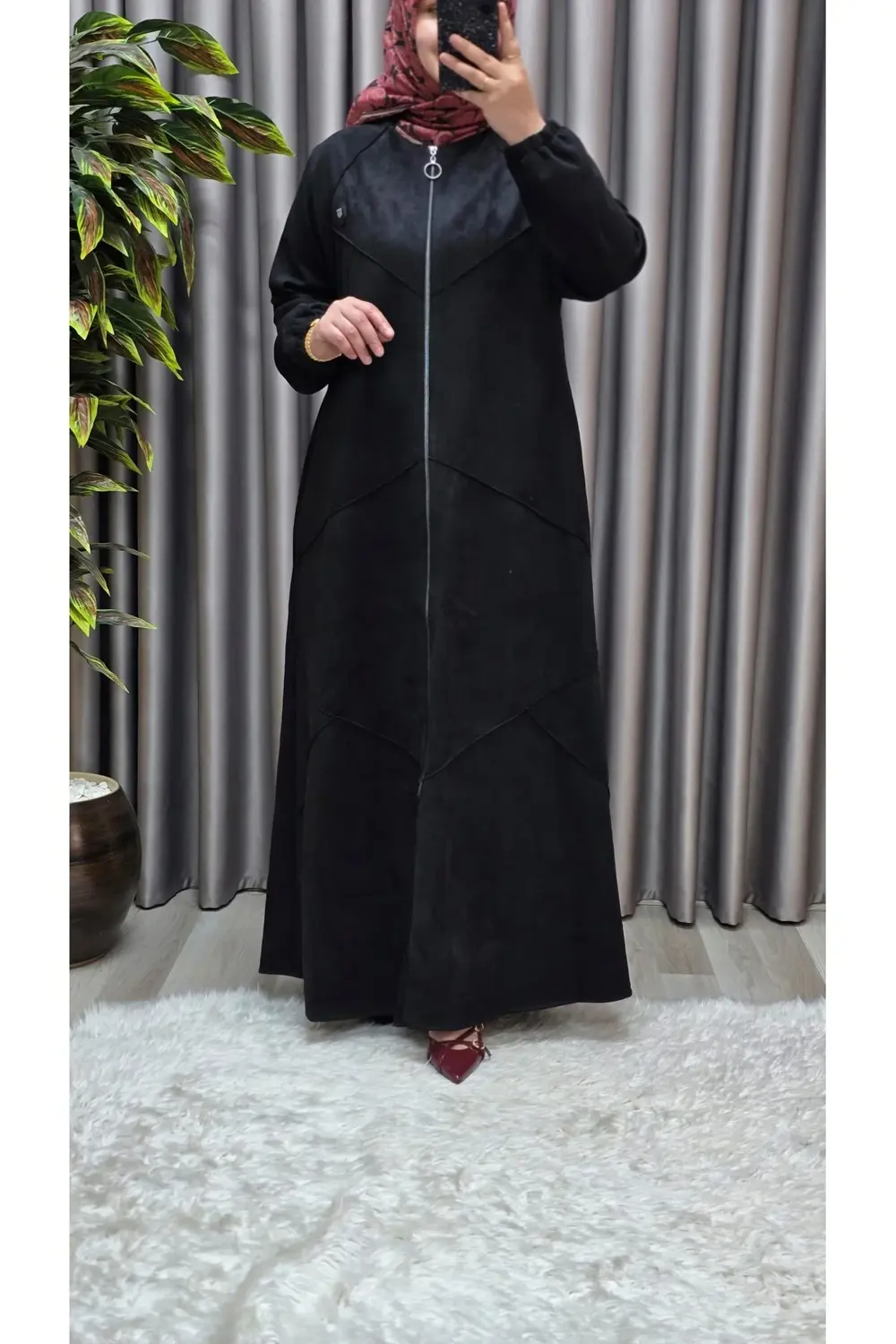 Kadın Giyim Büyük Beden Tam Boy Baklava Desenli Uzun Süet Pardesü Kadın Giyim Büyük Beden Tam Boy Baklava Desenli Uzun Süet Pardesü