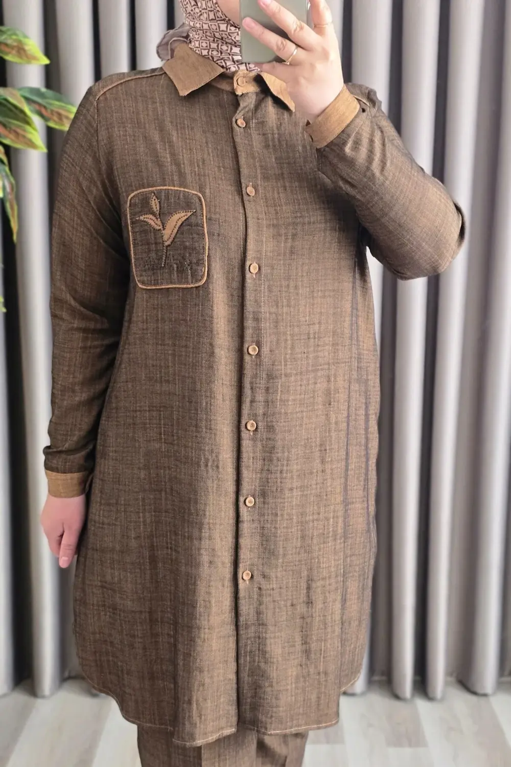 Elmas Tesettür Kadın Giyim Büyük Beden Taş İşlemeli Takım