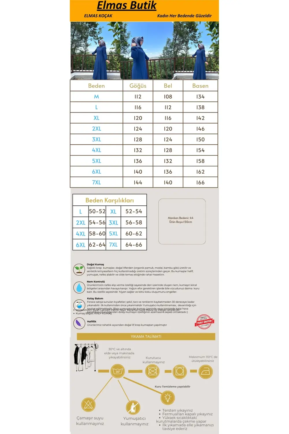 Kadın Giyim Büyük Beden Tesettür 16 Parça Mevlana Ferace