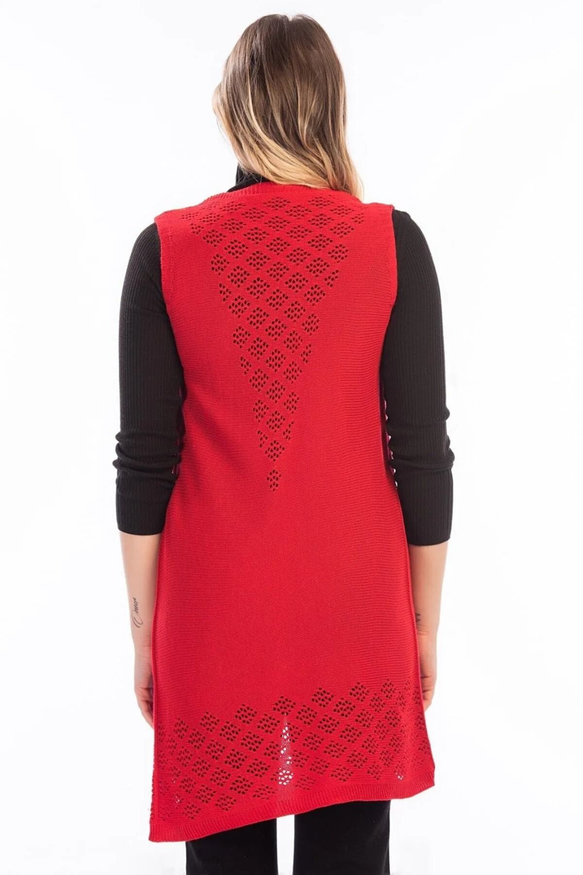 Gülşah Kadin Giyim Kolsuz Cepli Yelek Standart Beden