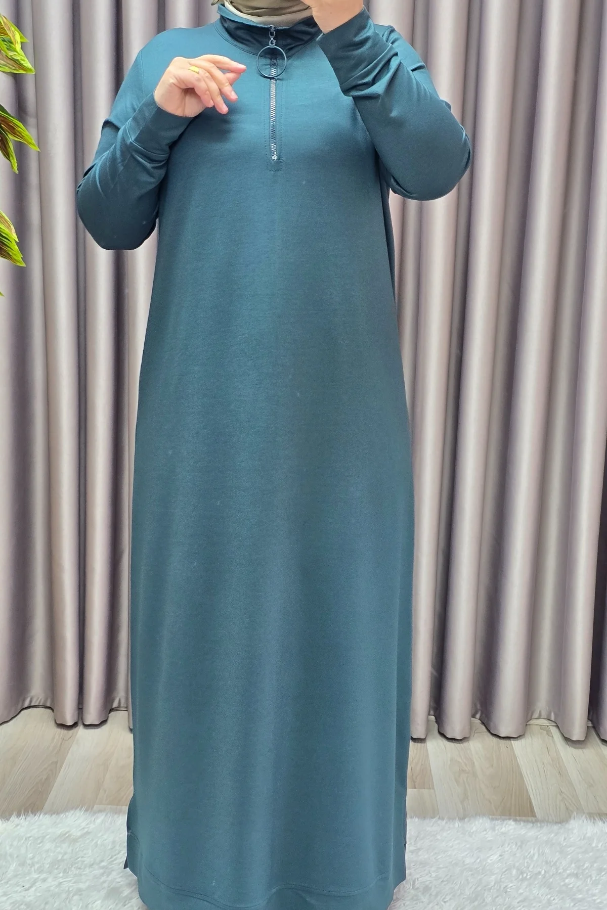 Kadın Giyim Kristal Fermuarlı Elbise