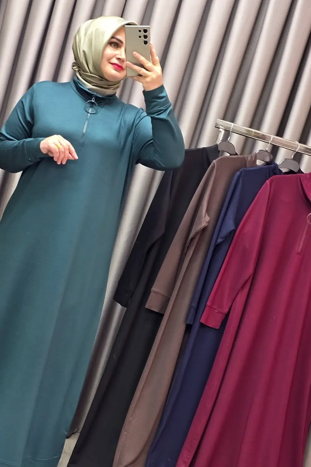 Kadın Giyim Kristal Fermuarlı Elbise