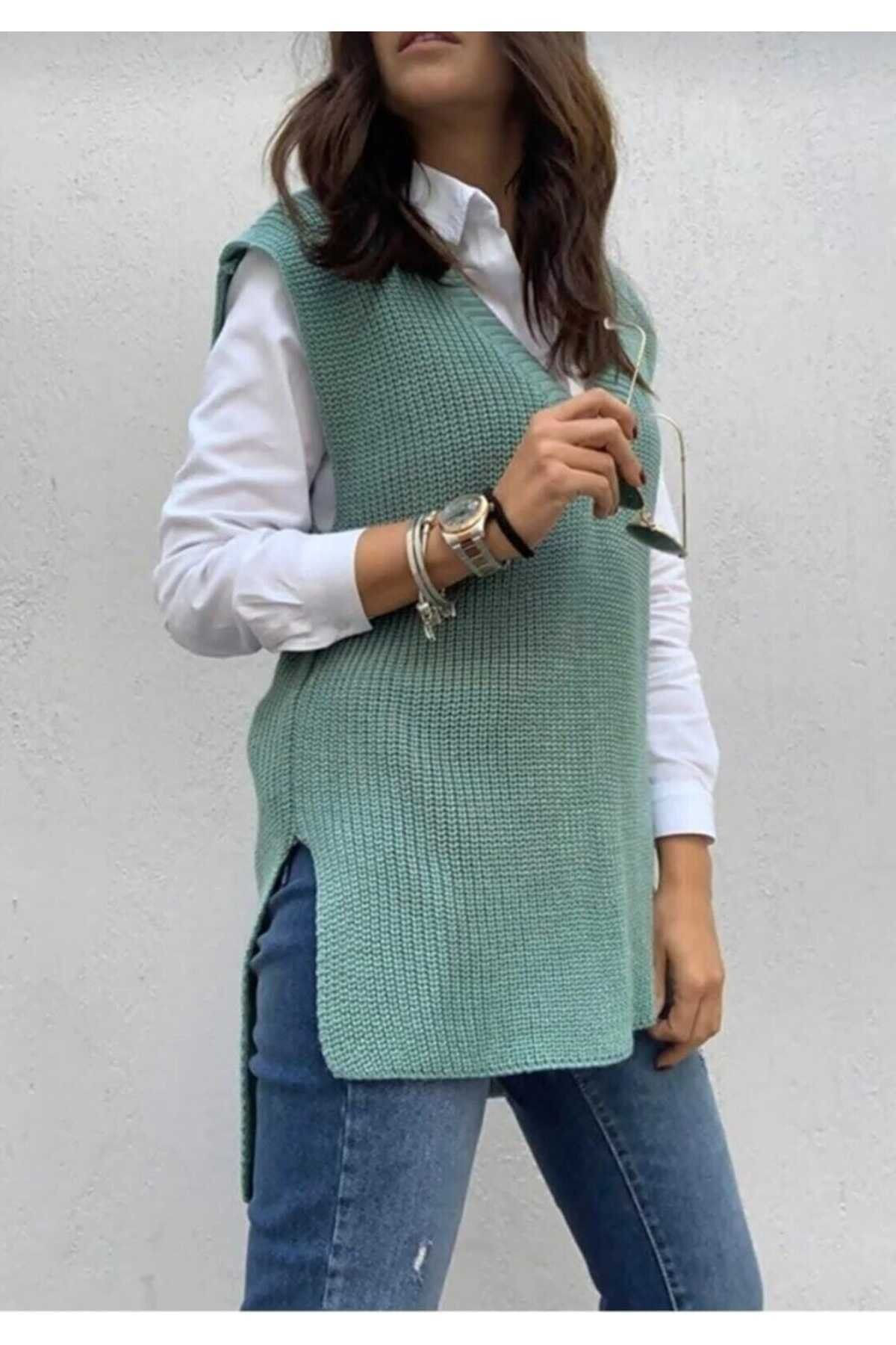 Kadın Giyim V Yaka Süveter