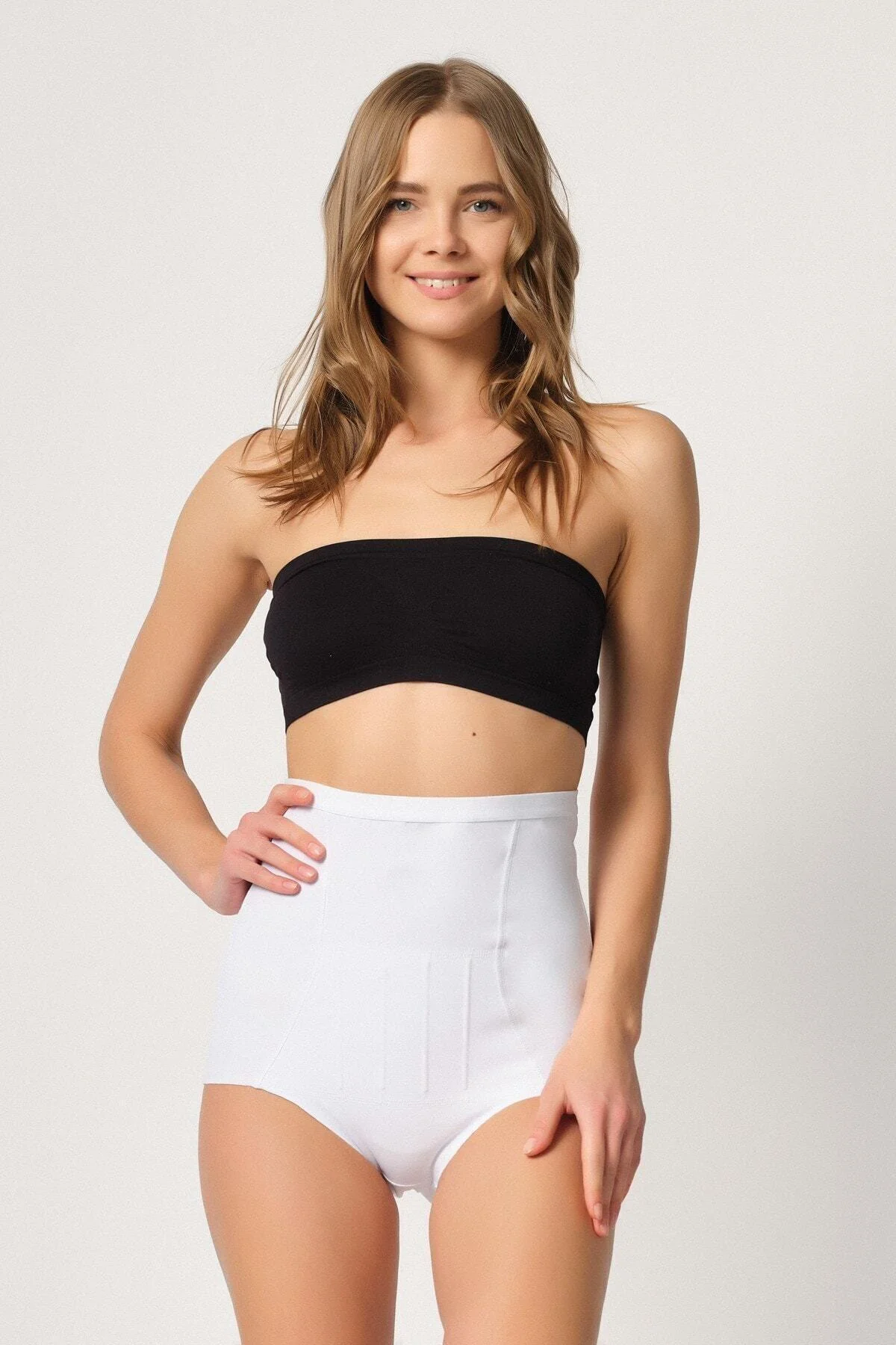 Kadın Göbek Balen Destekli Slip Korse