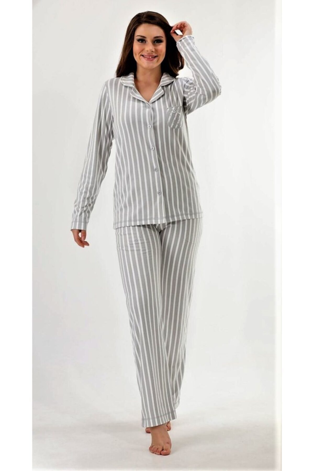Kadın Gri Pijama Takımı