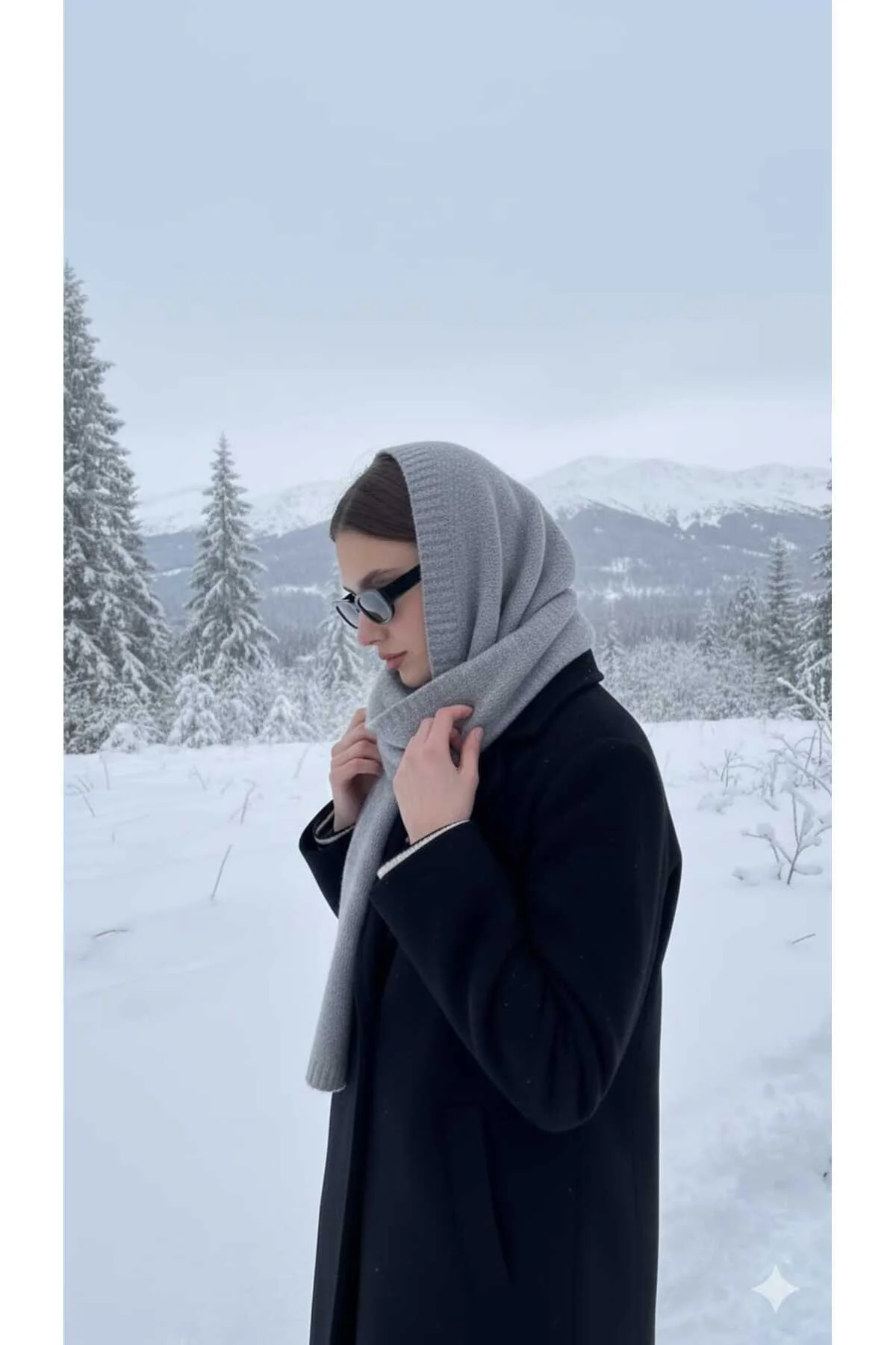 Kadın Gri Siyah Bej Kahverengi Örgü Balaklava Modern Stil PratikKapüşonlu Boyunluk ve Atkı Bir Arada Kadın Gri Siyah Bej Kahverengi Örgü Balaklava Modern Stil PratikKapüşonlu Boyunluk ve Atkı Bir Arada