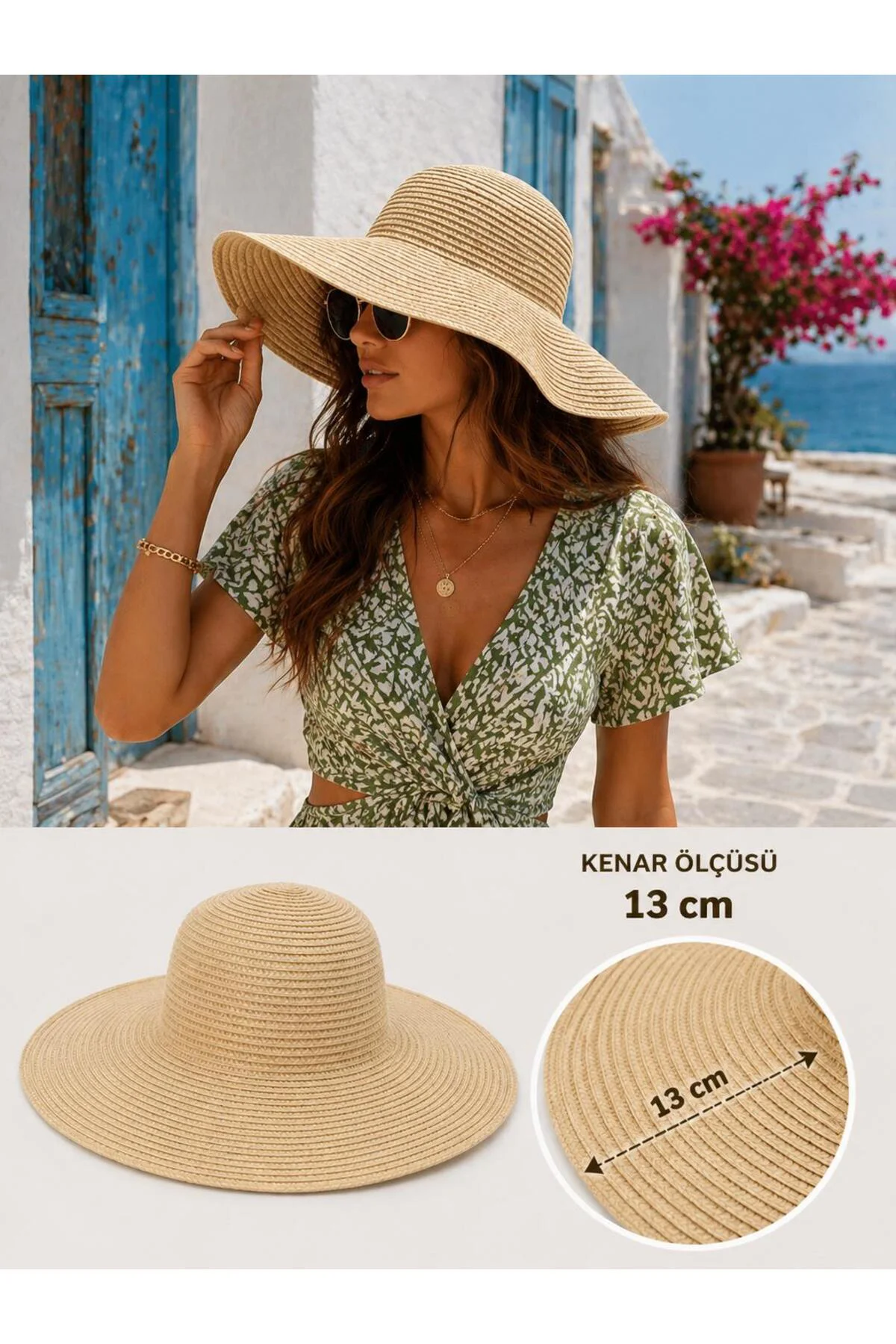 Kadın Hasır Şapka, Geniş Kenarlı Yazlık Plaj Şapkası, UV Korumalı Trend Hasır Şapka, Tatil Şapkası Kadın Hasır Şapka, Geniş Kenarlı Yazlık Plaj Şapkası, UV Korumalı Trend Hasır Şapka, Tatil Şapkası