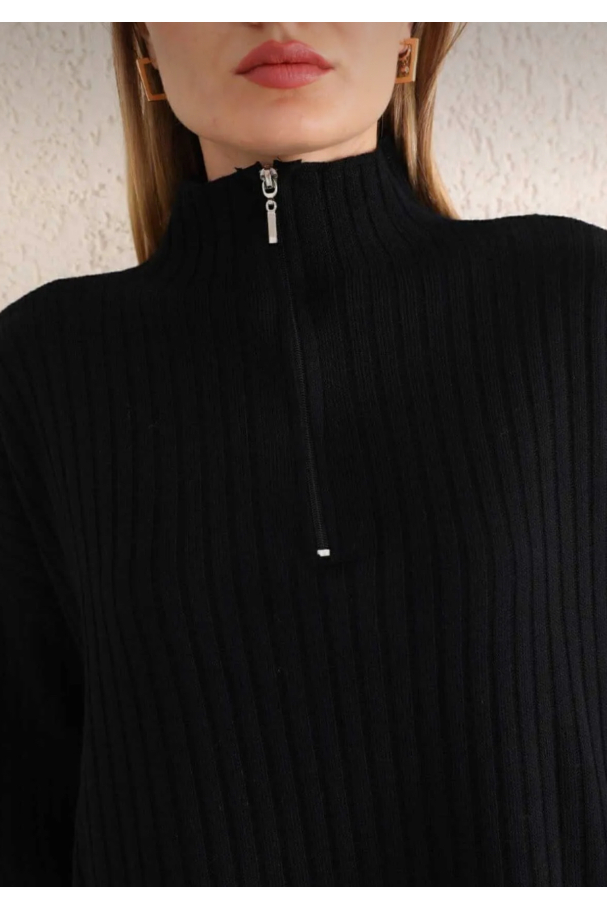 Diğer Marka Kadın İkili Triko Takım Fermuar Detaylı