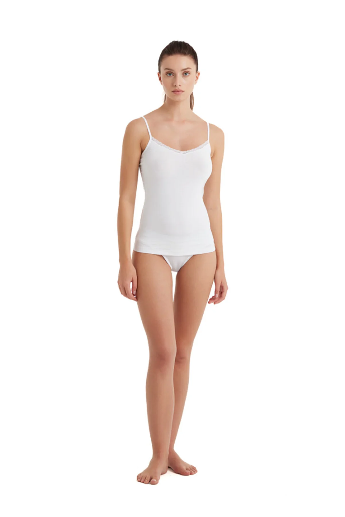 Kadın İnce Askılı Atlet Comfort Elegance 1365 - Beyaz