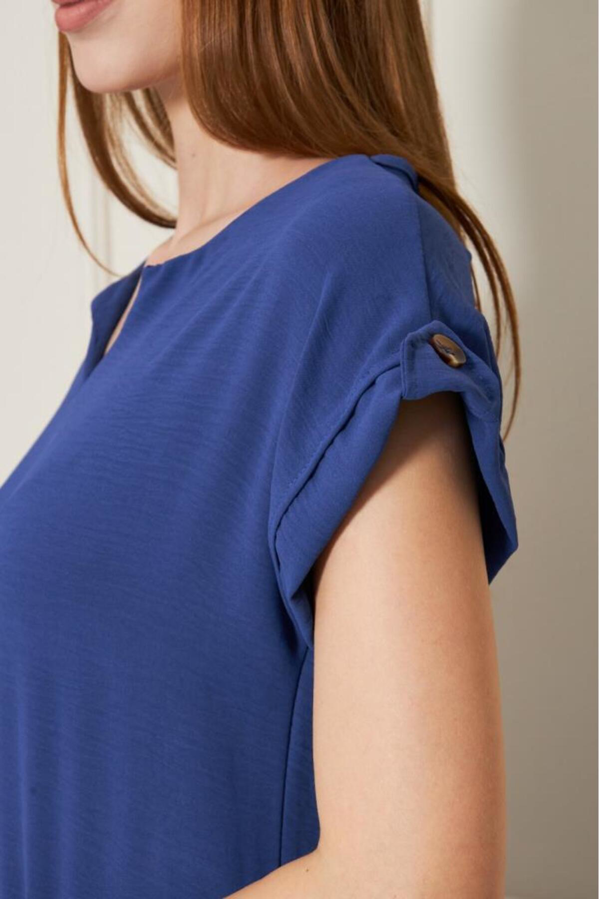 Pasaklı Giyim Kadın İndigo Mavi Uzun Eteği Fırfırlı Kısa Kol Apolet Detaylı Sal Pasaklı Giyim Kadın İndigo Mavi Uzun Eteği Fırfırlı Kısa Kol Apolet Detaylı Sal