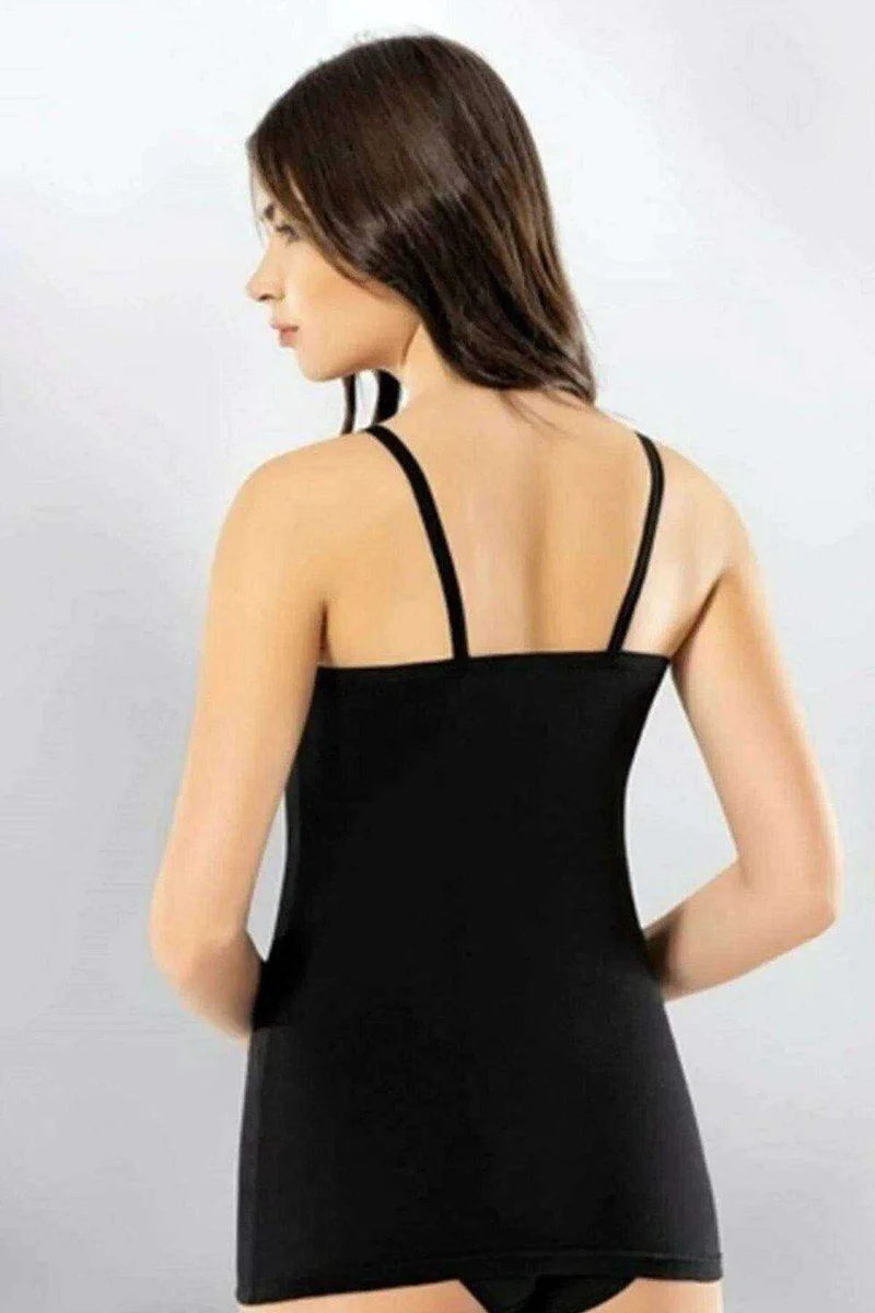 Kadın İp Askılı Beyaz Atlet - %93 Pamuk Rahatlık 6351 Kadın İp Askılı Beyaz Atlet - %93 Pamuk Rahatlık 6351
