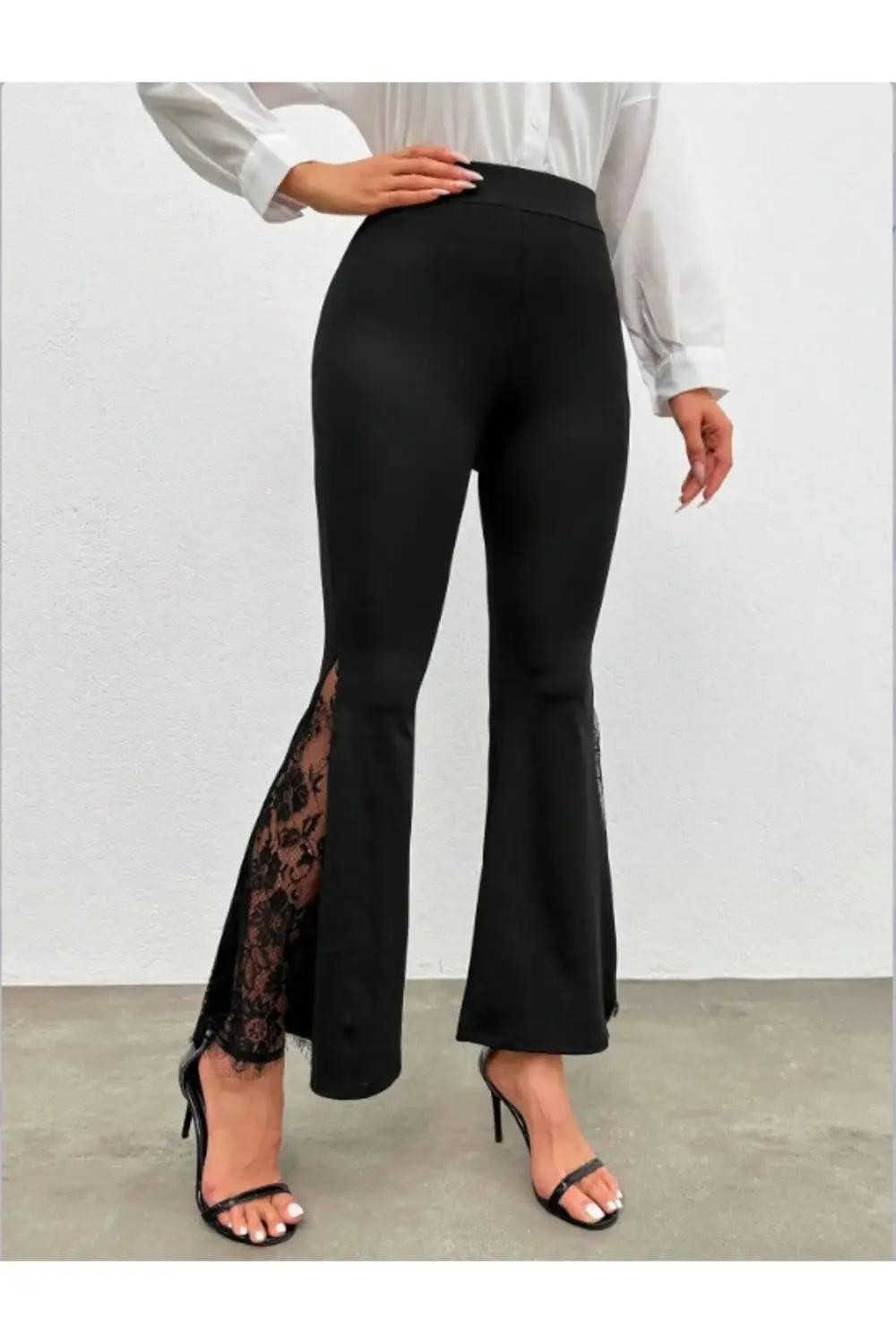 Kadın Ispanyol Paçadantel Detay Dalgıç Tayt