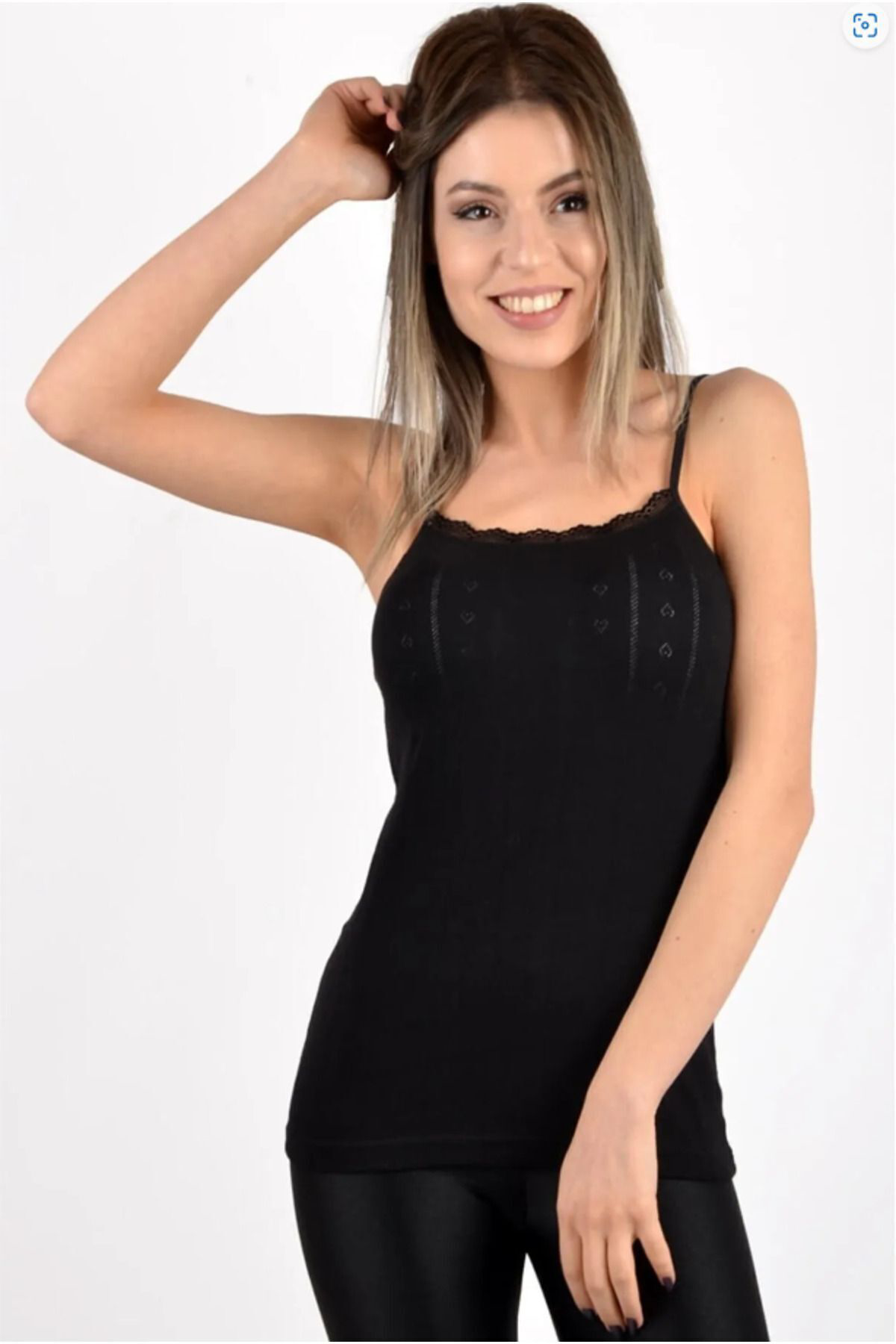 Kadın Jakarlı Ip Askılı Pamuklu Atlet 12'li Paket