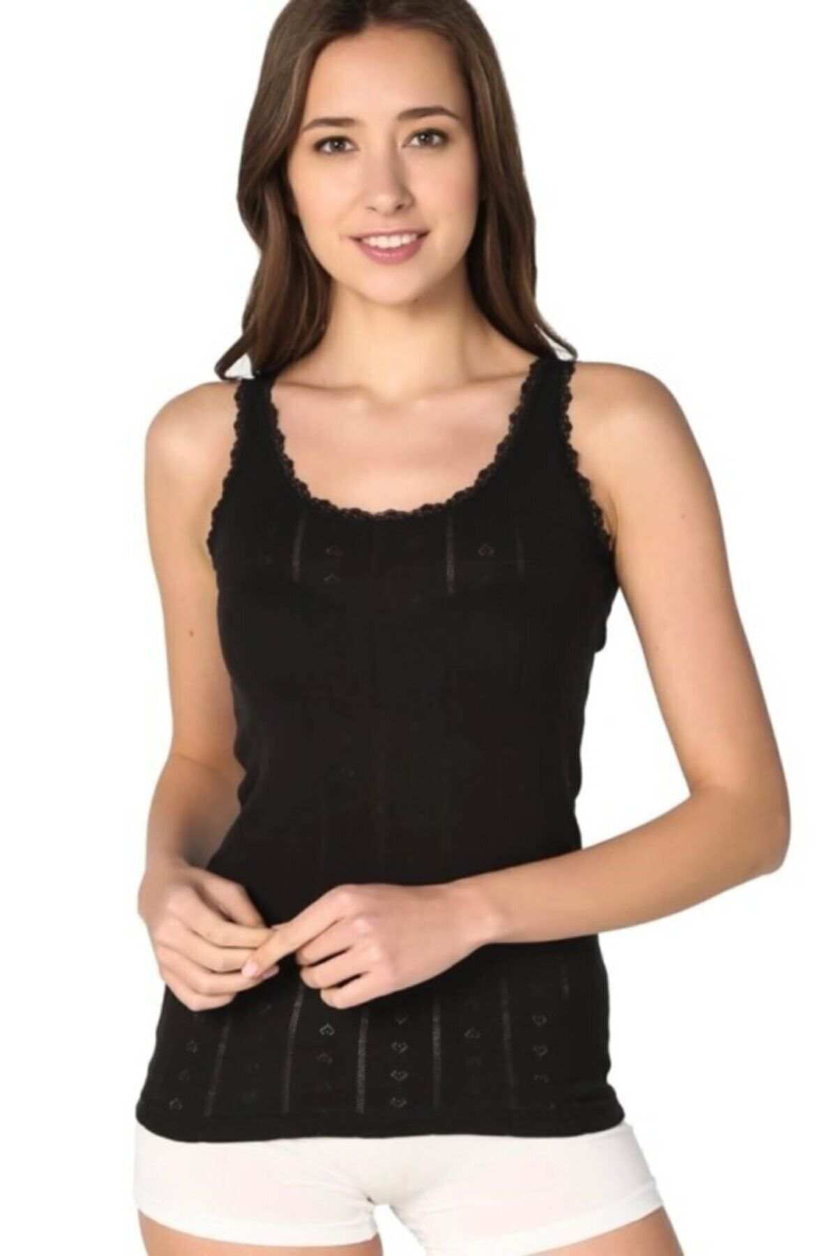 Kadın Jakarlı Kalın Askılı Atlet 6lı Paket