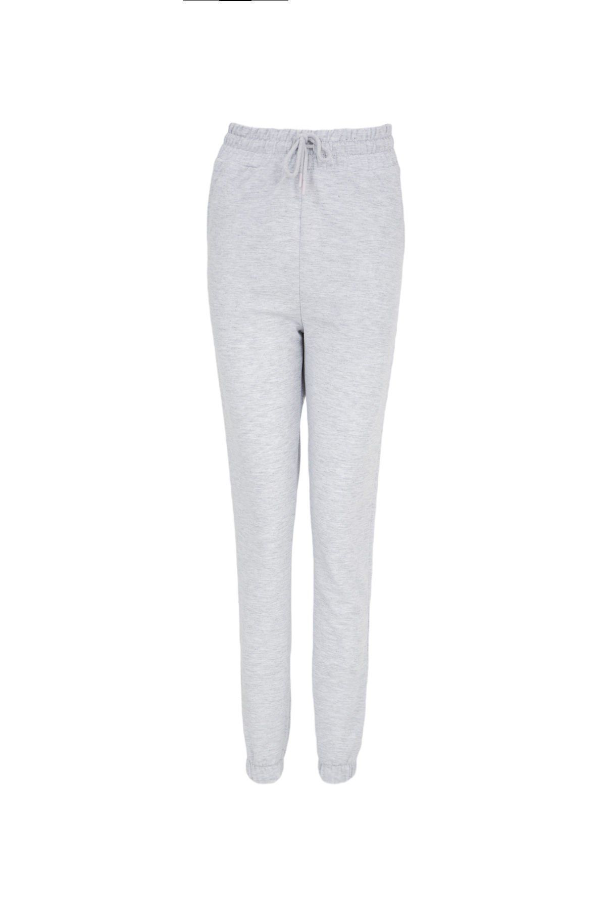 Defys Kadin Lastikli Paça Cepli Regular Fit Jogger Eşofman Alti Antrasi
