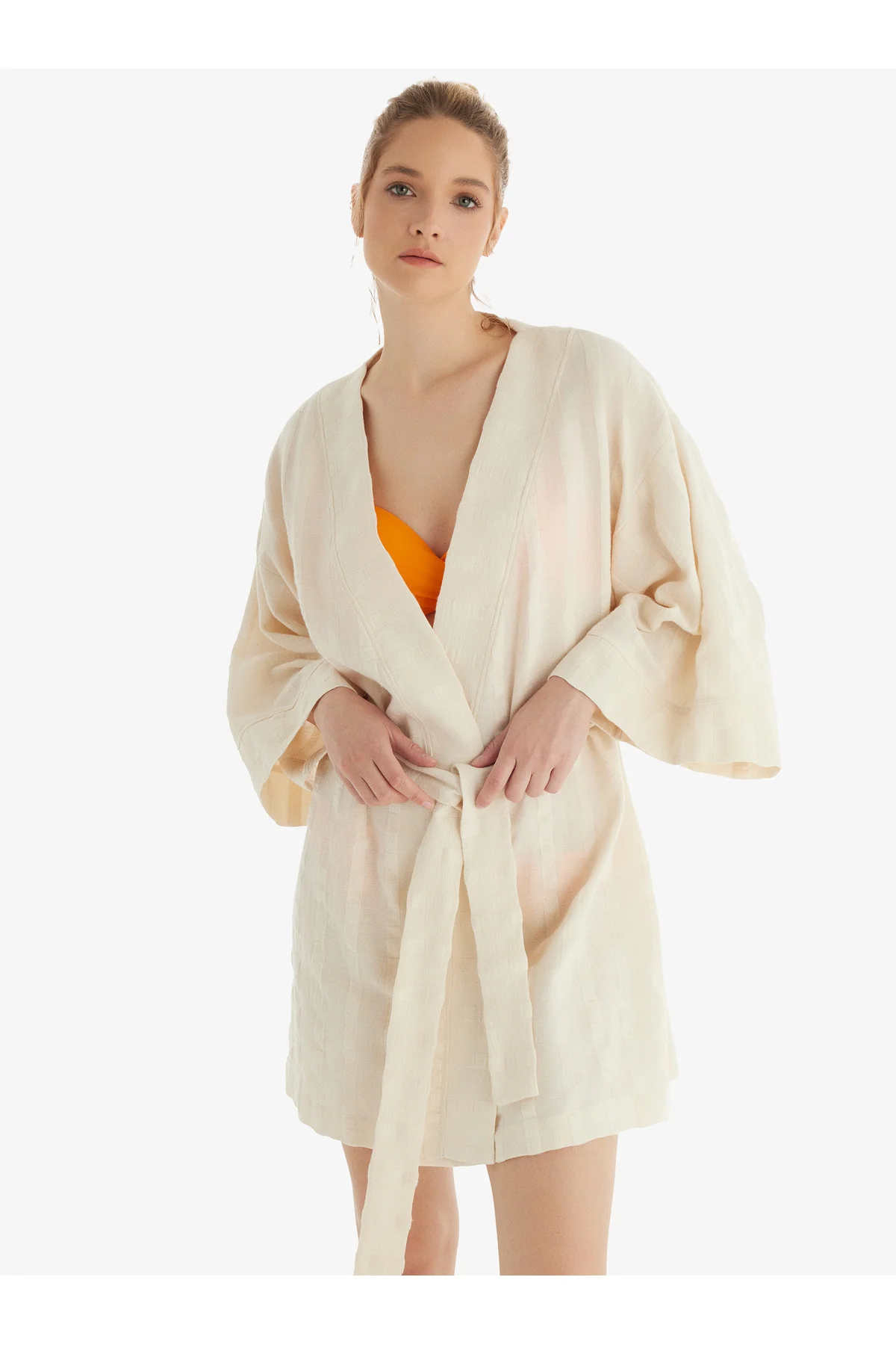 Kadın Kaftan 10725 - Krem