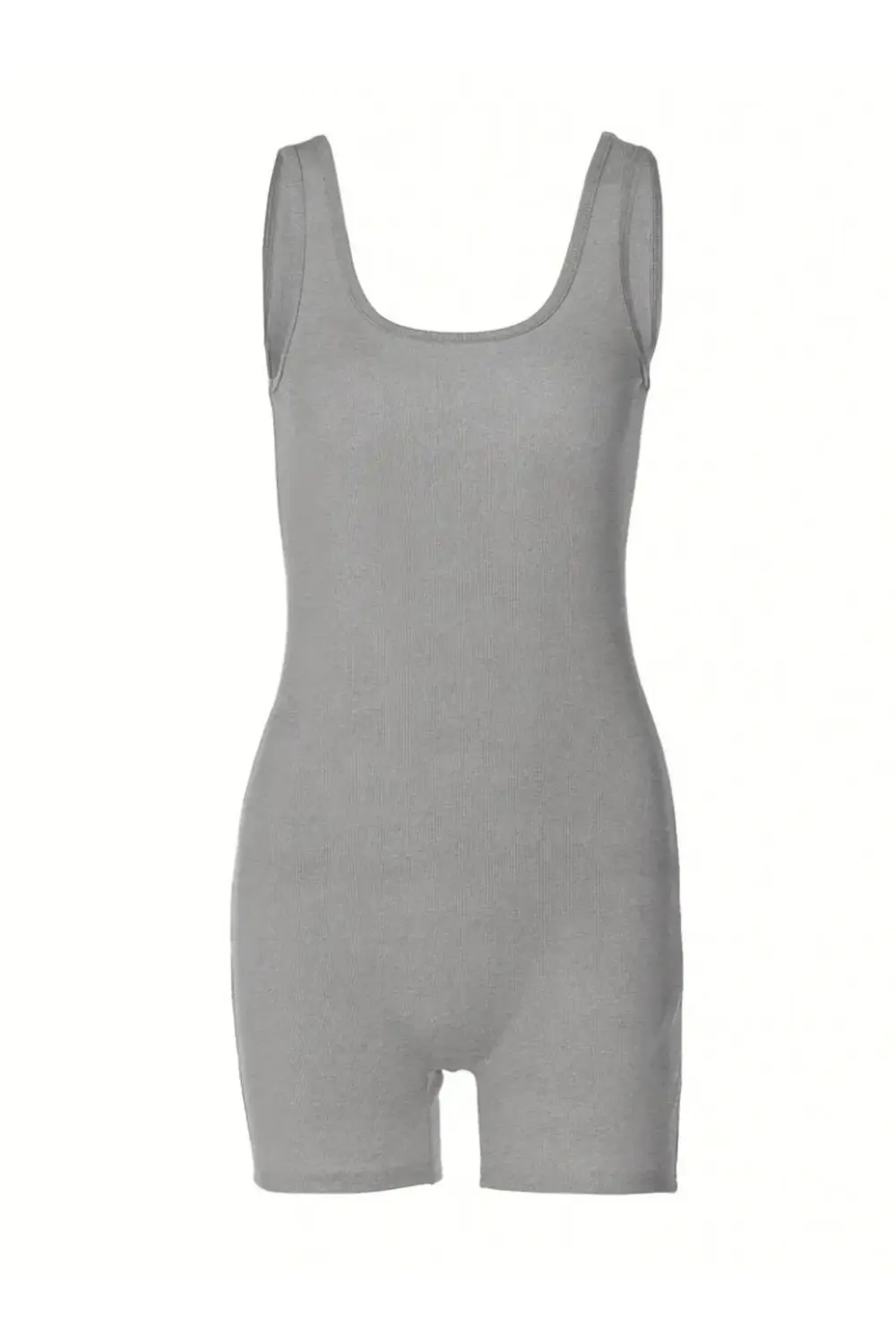 Kadın Kalın Askılı Bodycon Kaşkorse şort Tulum