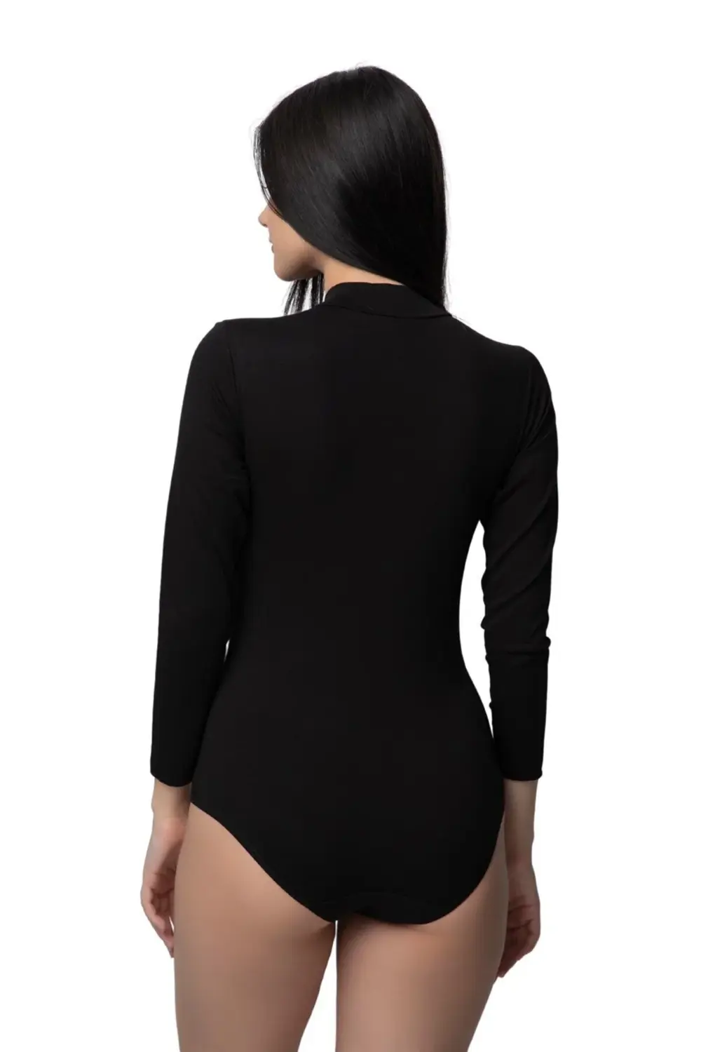 Kadın Kancalı Uzun Kol Boğazlı Bodysuit 300
