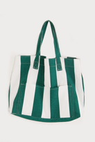 İhtiyaçavm Kadin Kanvas 2 Cepli Günlük Renkli Plaj Omuz Çantasi Yeşil