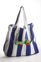 İhtiyaçavm Kadin Kanvas 2 Cepli Günlük Renkli Plaj Omuz Çantasi Mavi