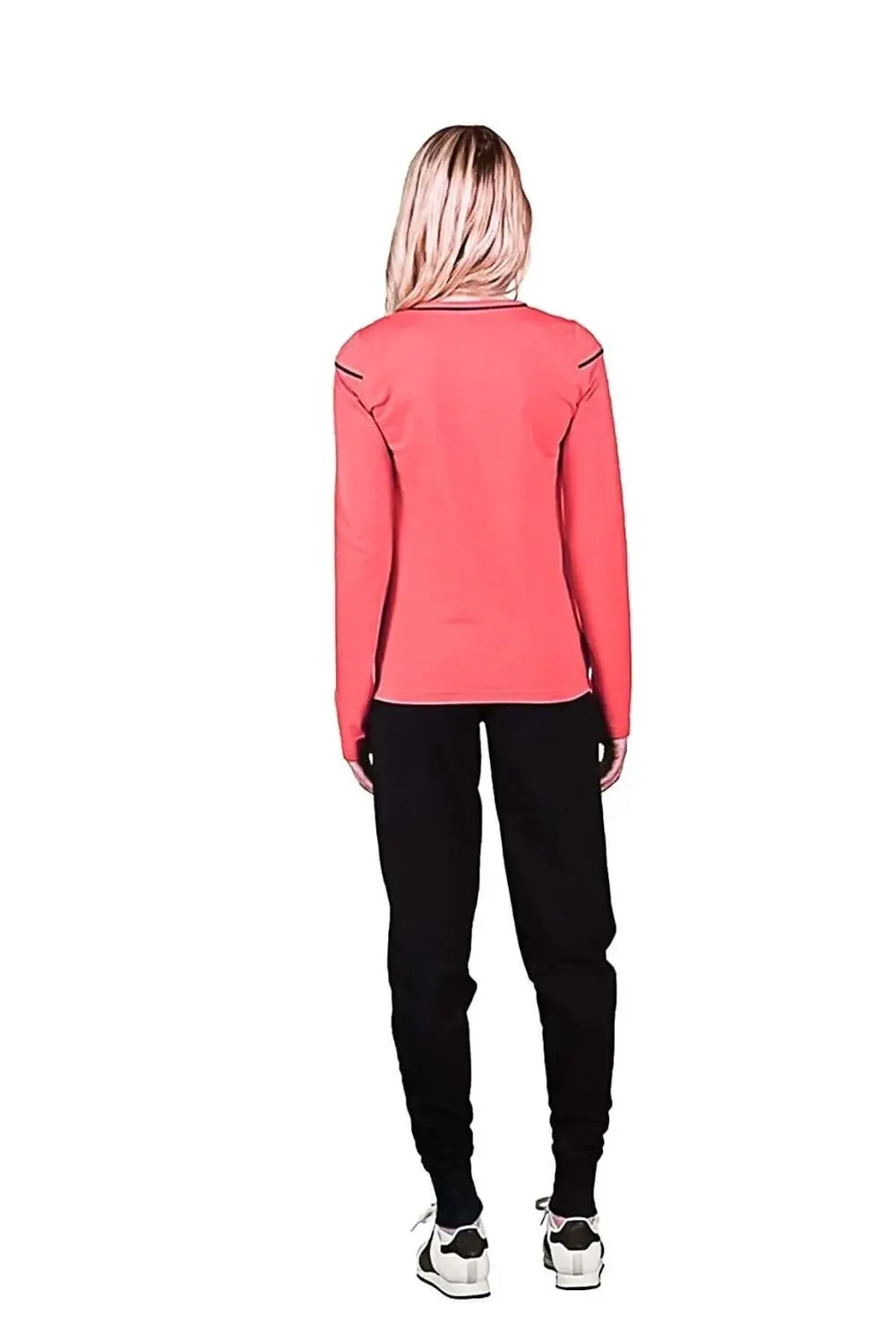 Kadın Kapamasız Uzun Kol Açık Yaka Eşofman Takımı Mercan 4265