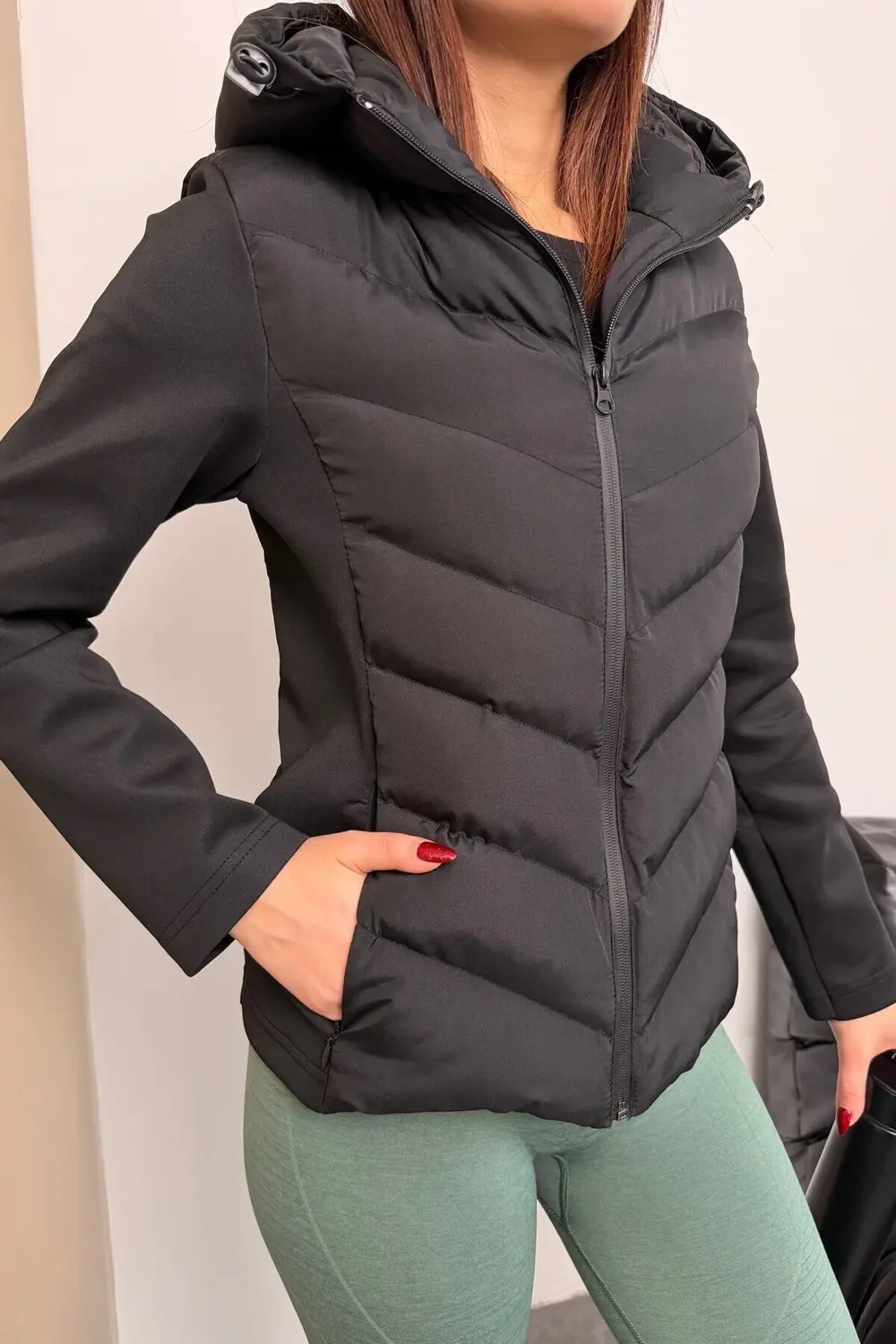 Kadın Kapüşonlu Şişme Mont Range Rover Mom Ceket