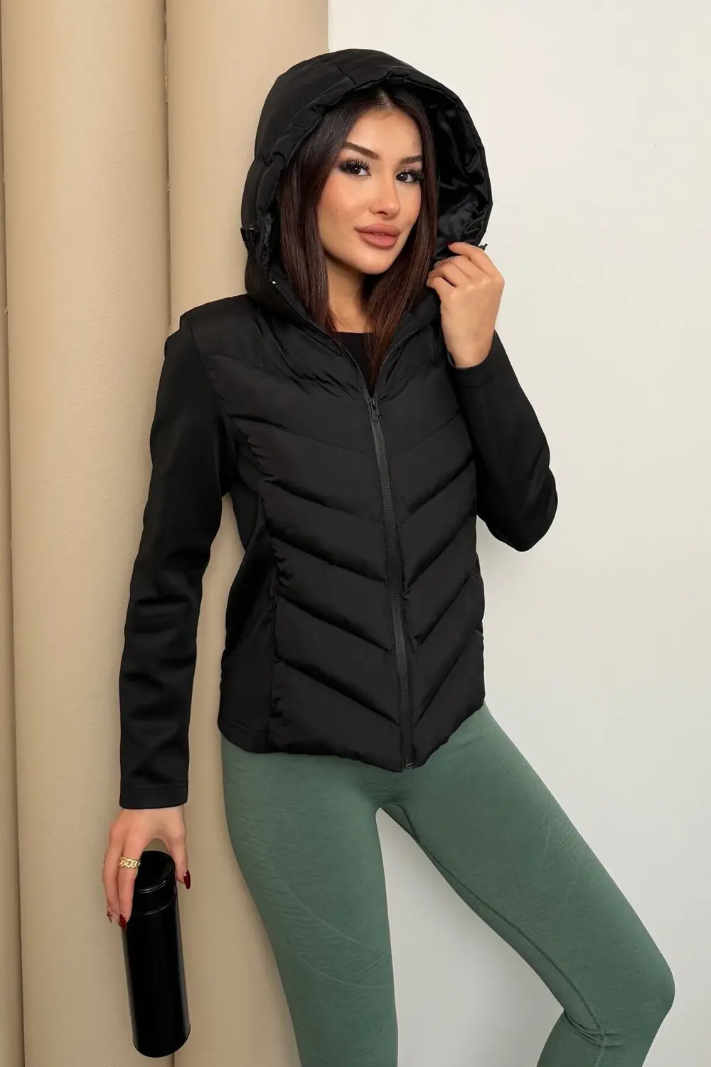 Kadın Kapüşonlu Şişme Mont Range Rover Mom Ceket