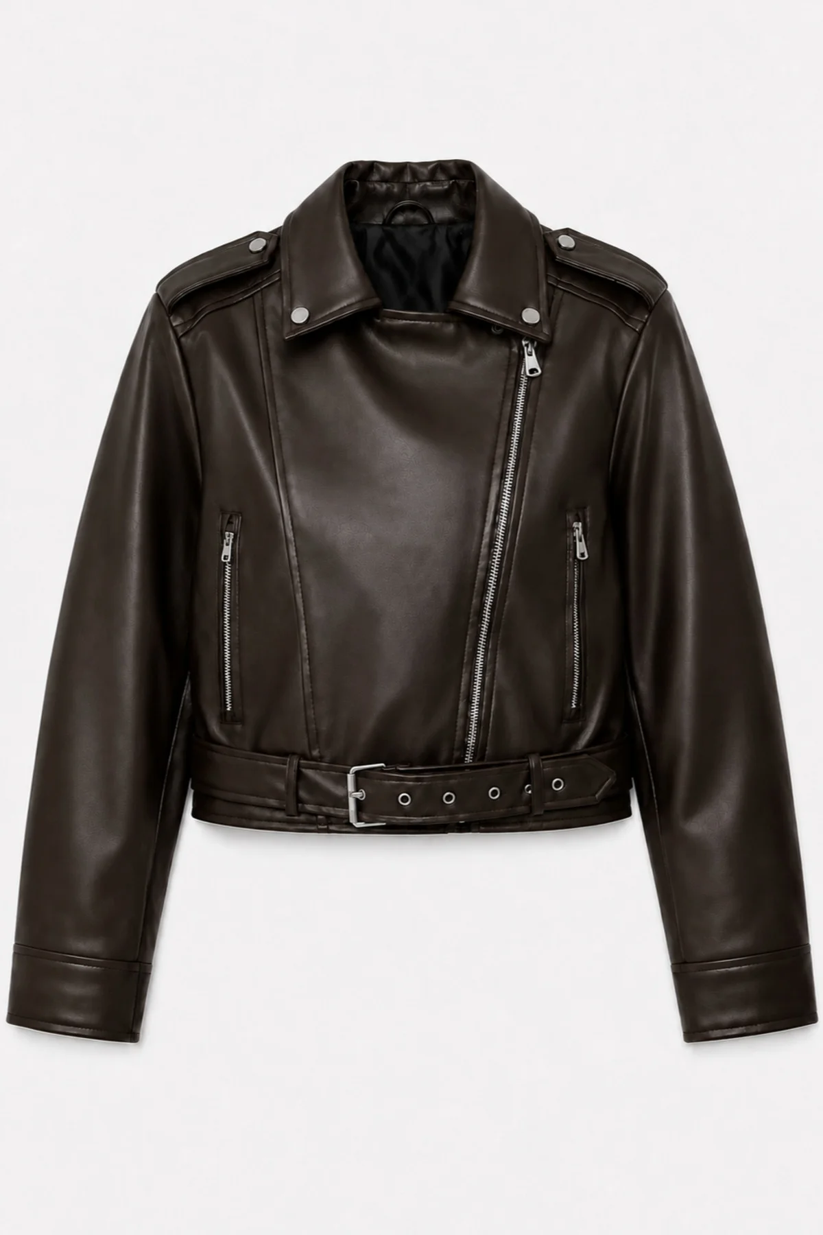 Kadın Kemerli Oversize Crop Deri Ceket | Yeni Sezon Biker Ceket Fiyatı, Yorumları ve Özellikleri
