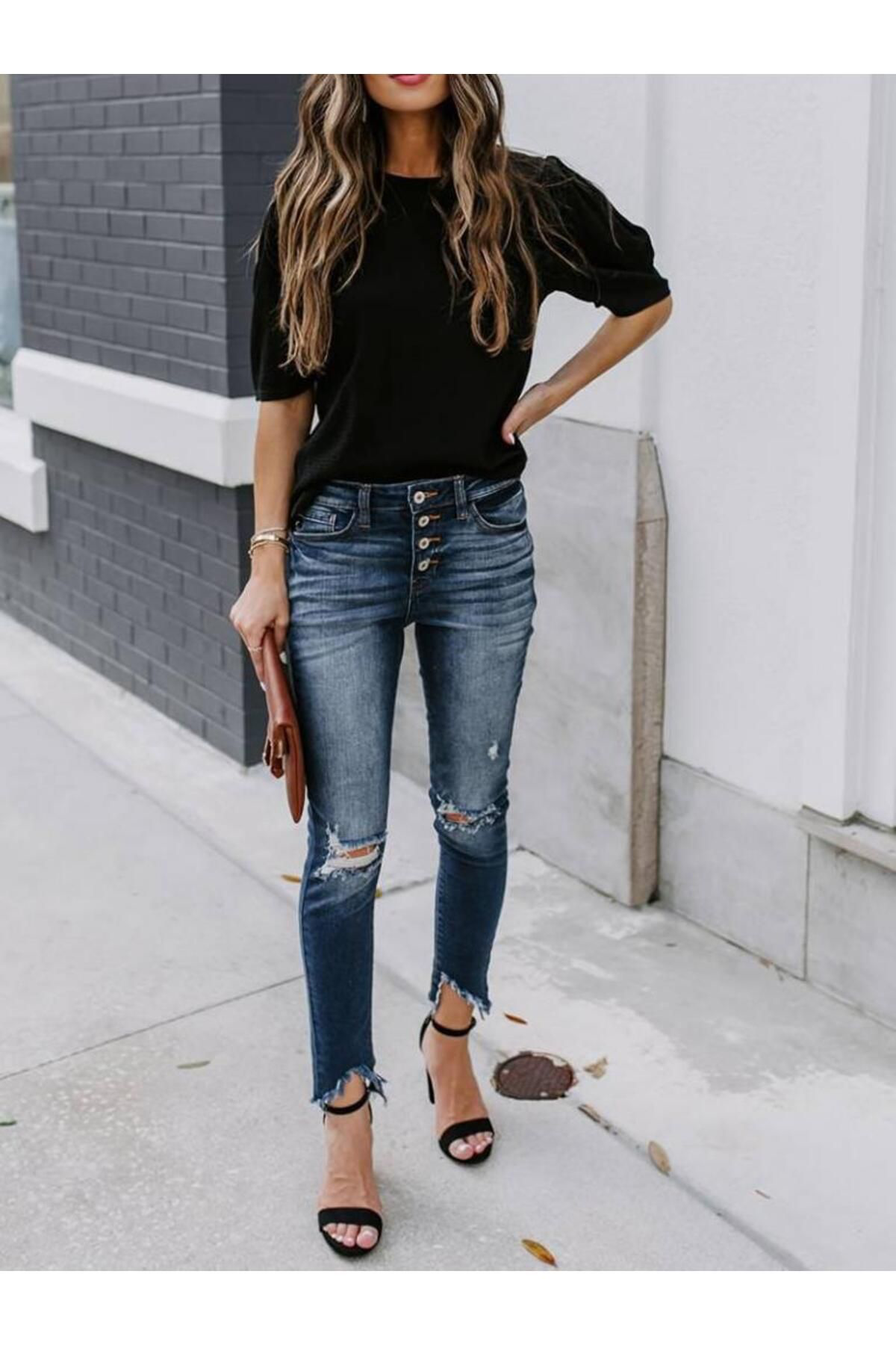 Kadın Kısa Kollu Pileli Balon Kol Bürümcük Bluz