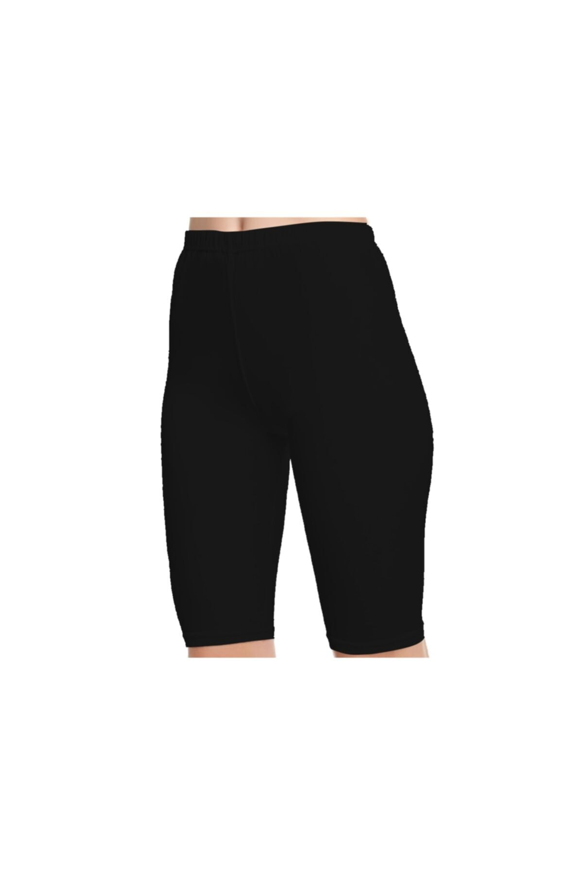 Kadın Kısa Tayt 6'lı Paket Siyah